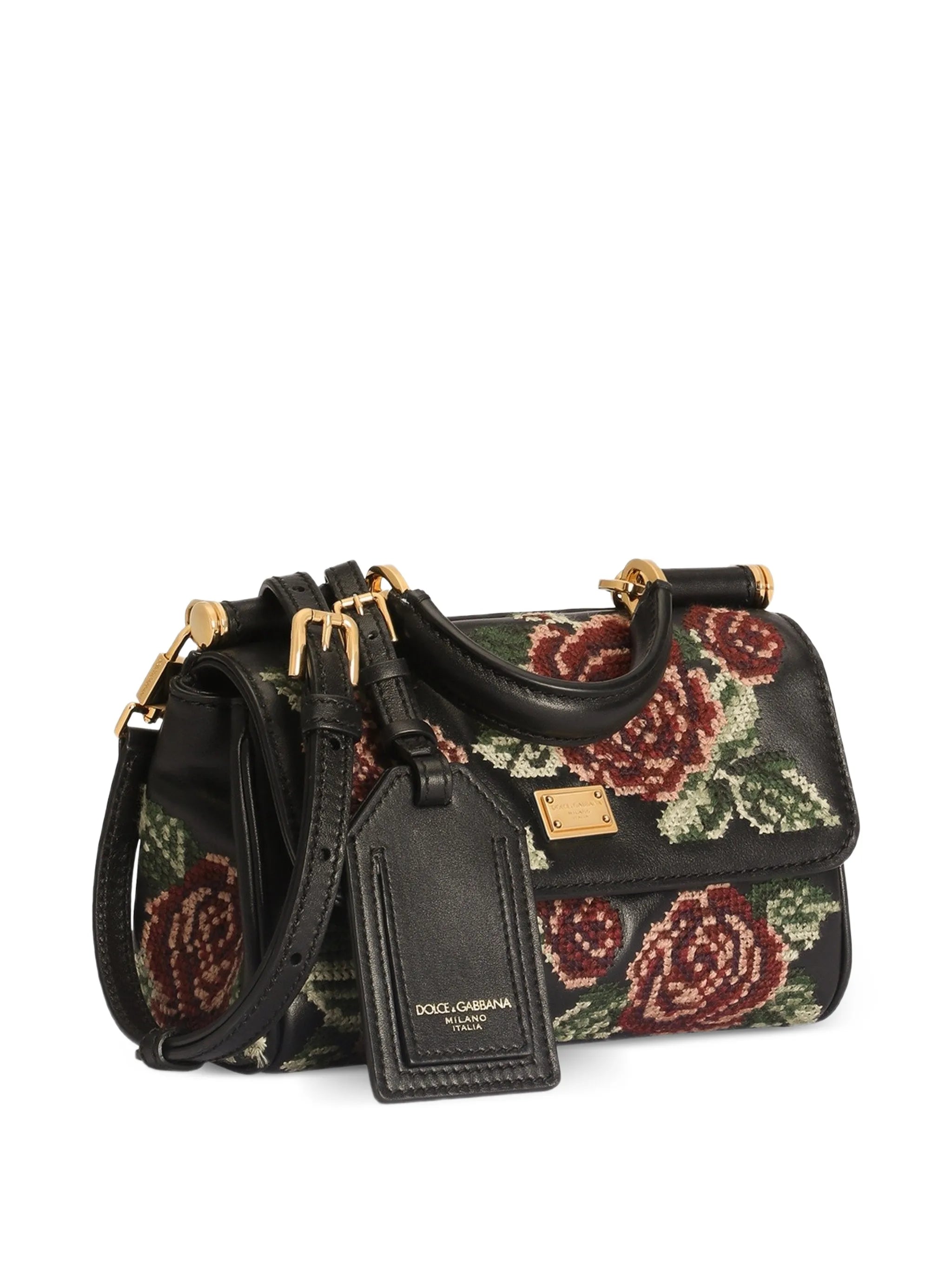 mini My Sicily floral-print leather handbag