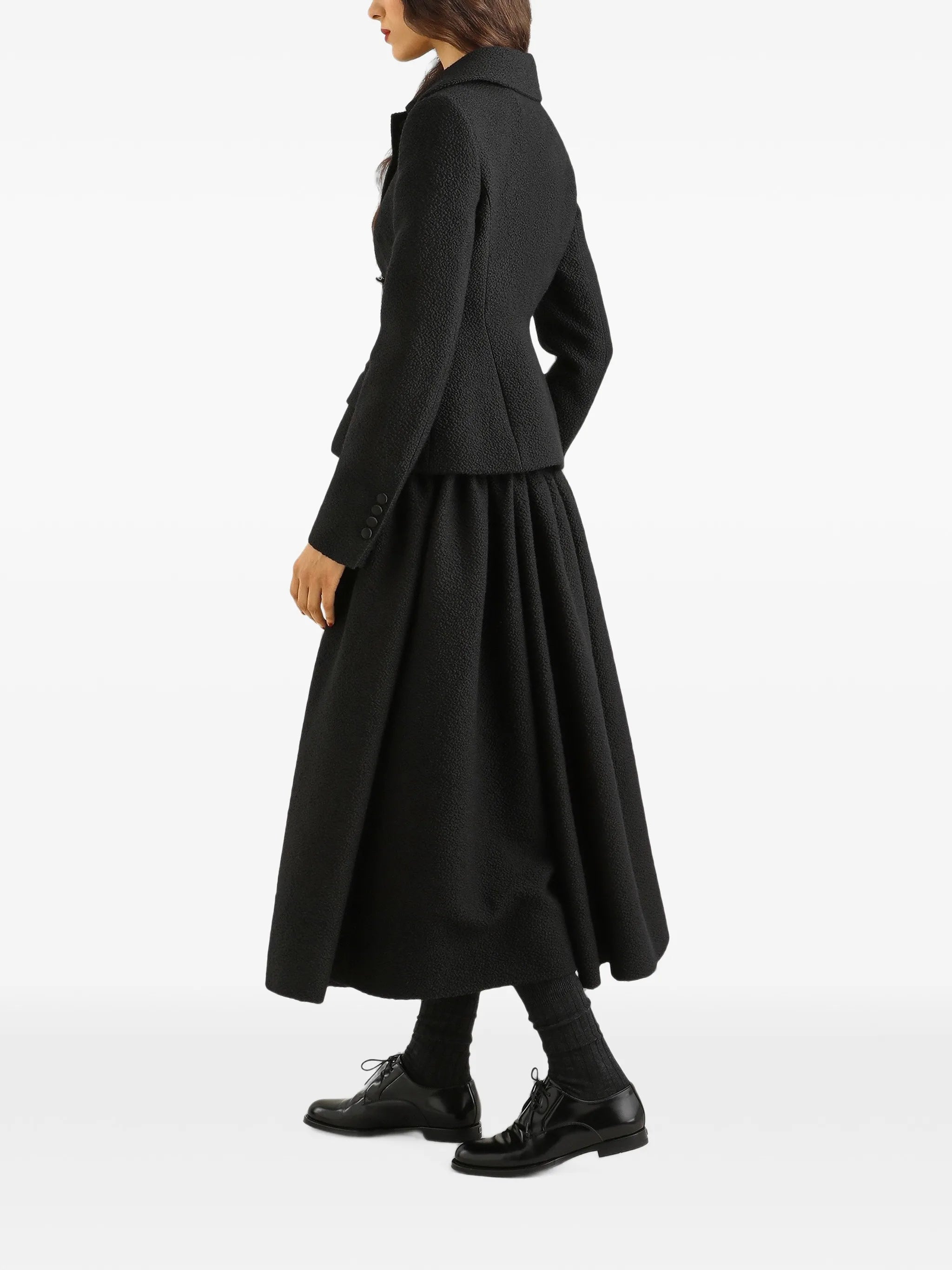 button-down wool jacket