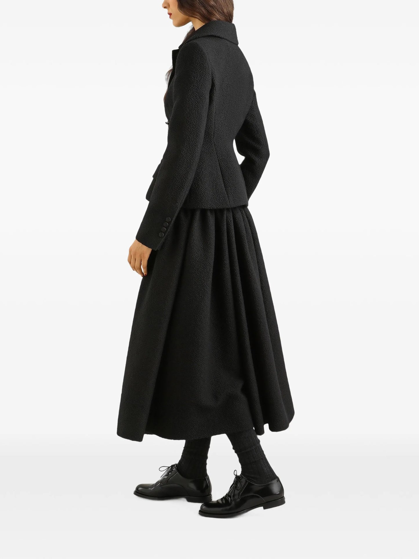 button-down wool jacket