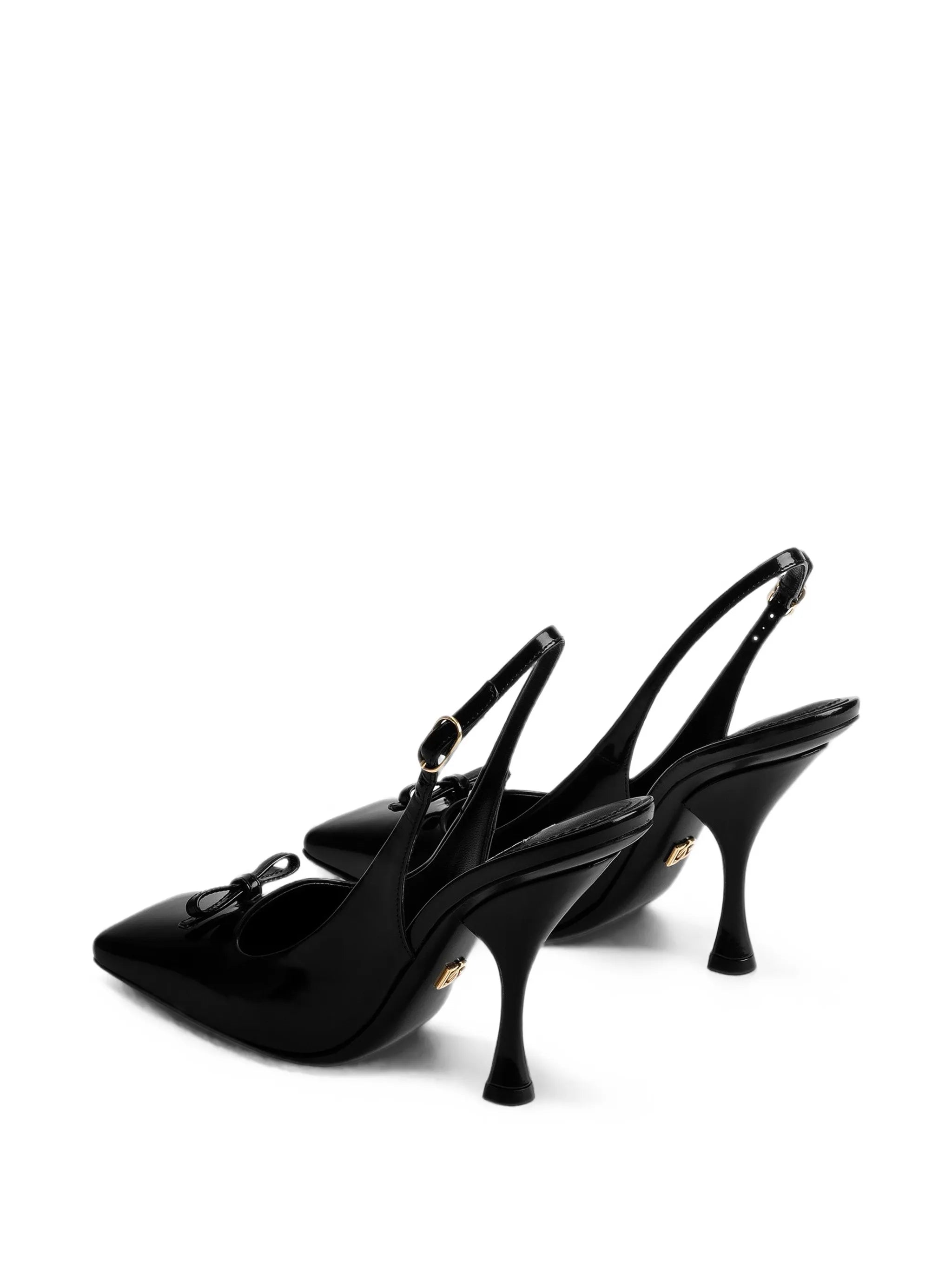 slingback calfskin heeled pumps