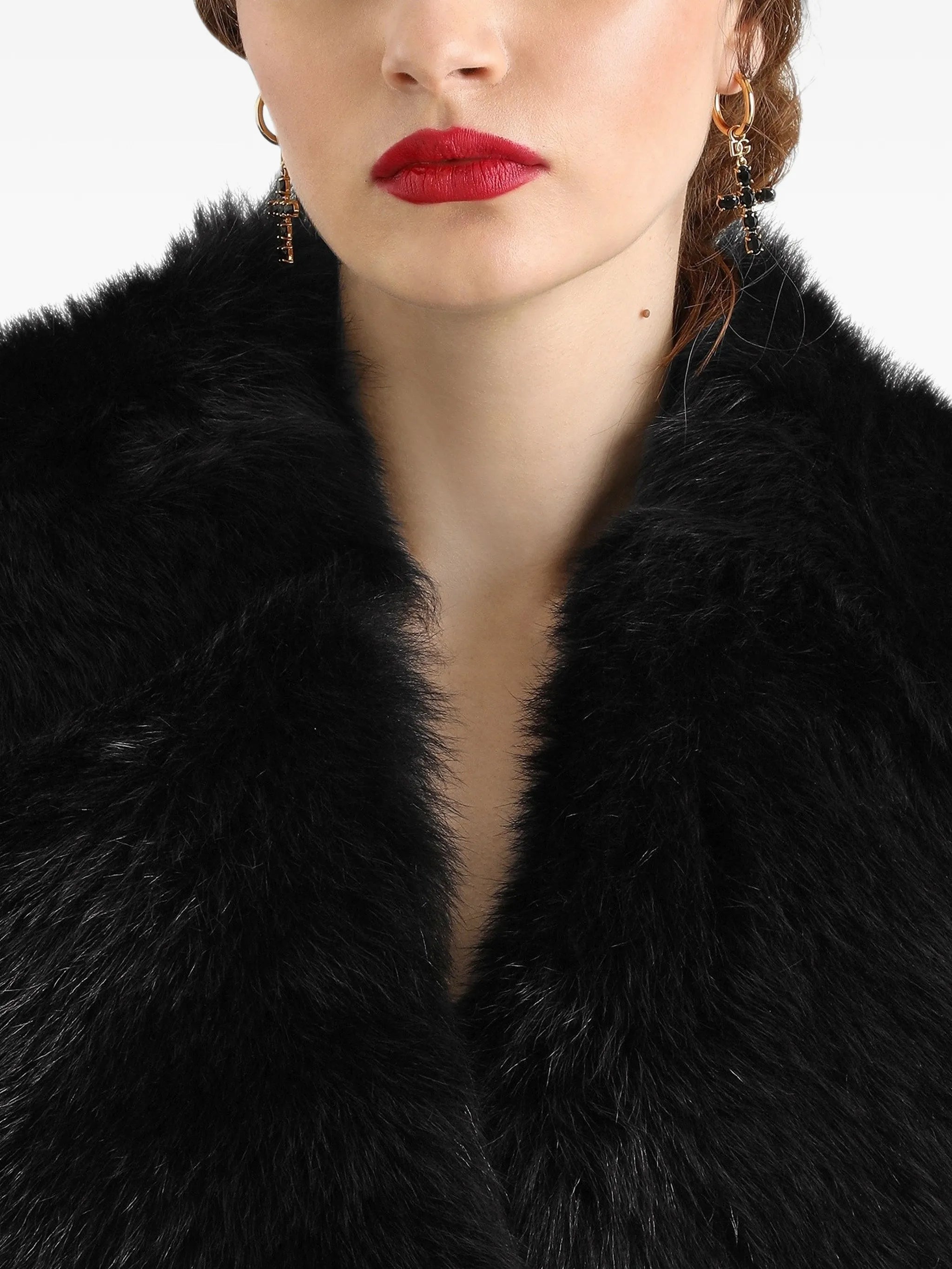 double-breasted wool gabardine coat
