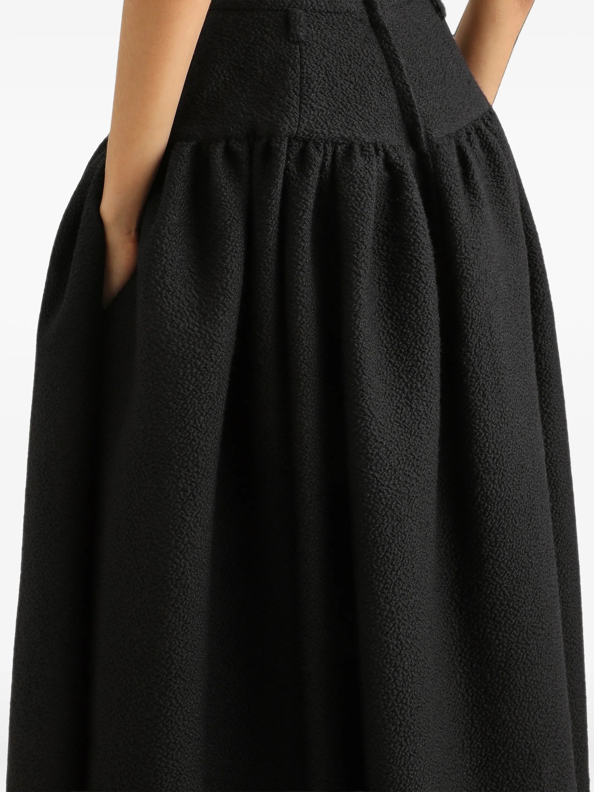 wool midi skirt