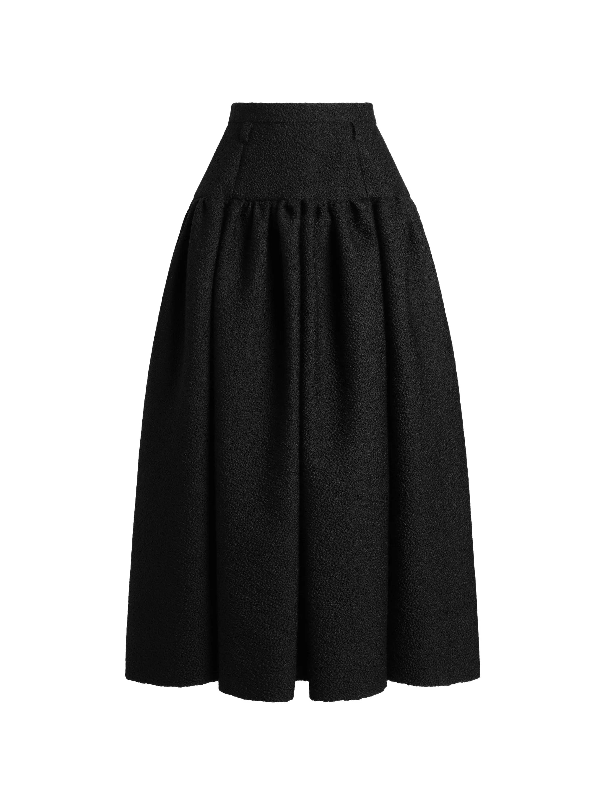 wool midi skirt