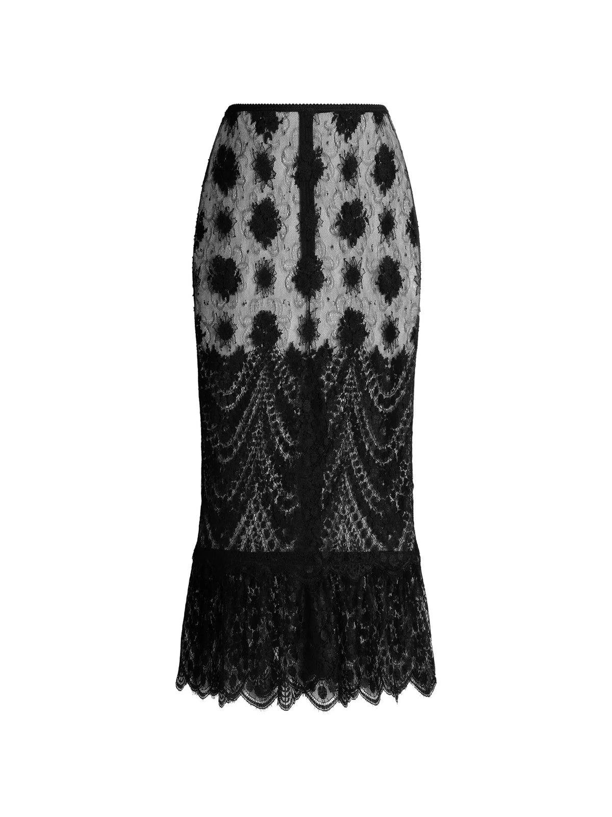 Chantilly lace midi skirt