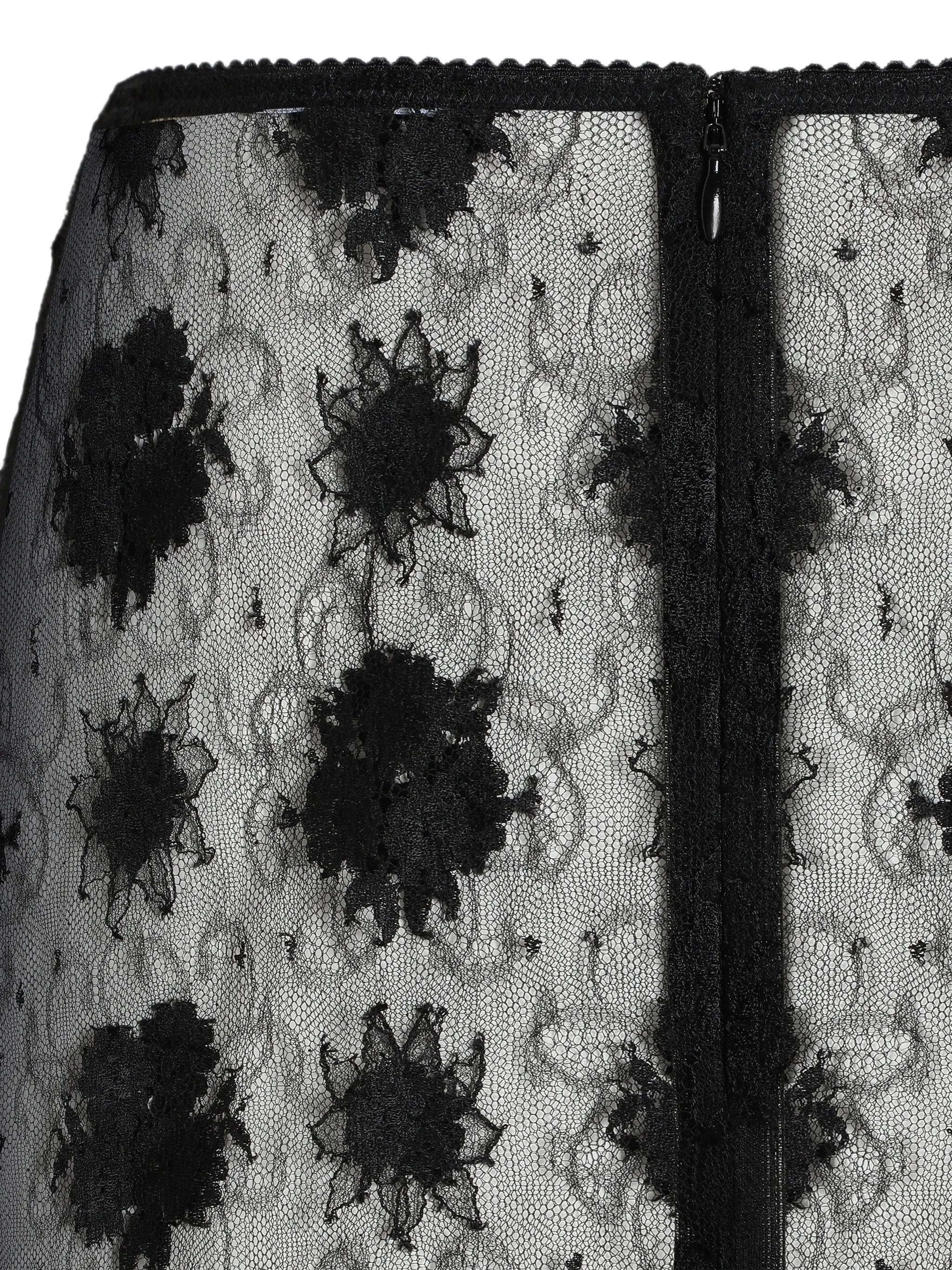 Chantilly lace midi skirt