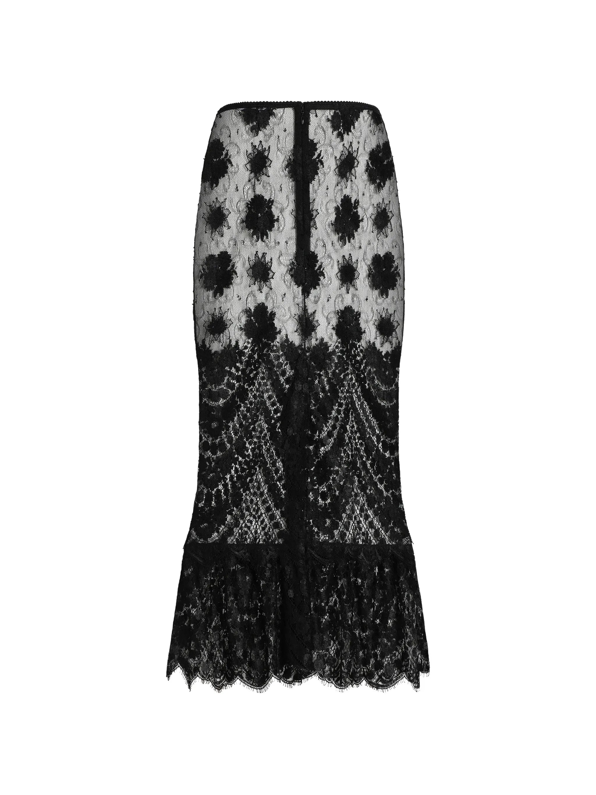 Chantilly lace midi skirt