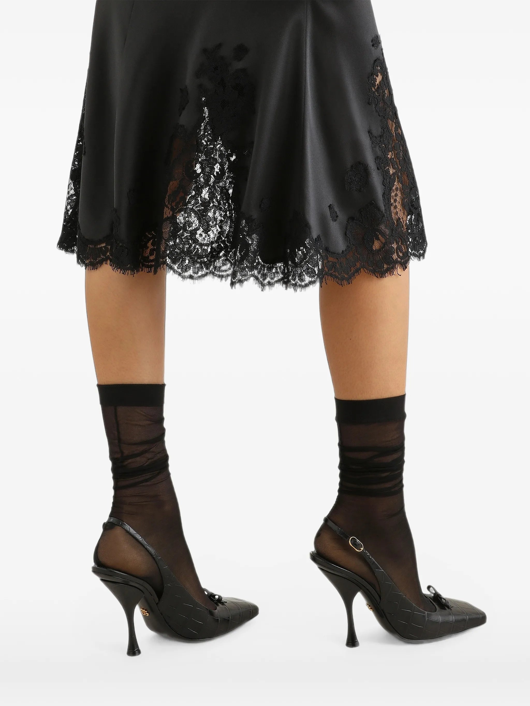 satin midi skirt