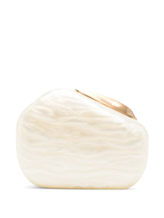 Althea marble-effect clutch bag