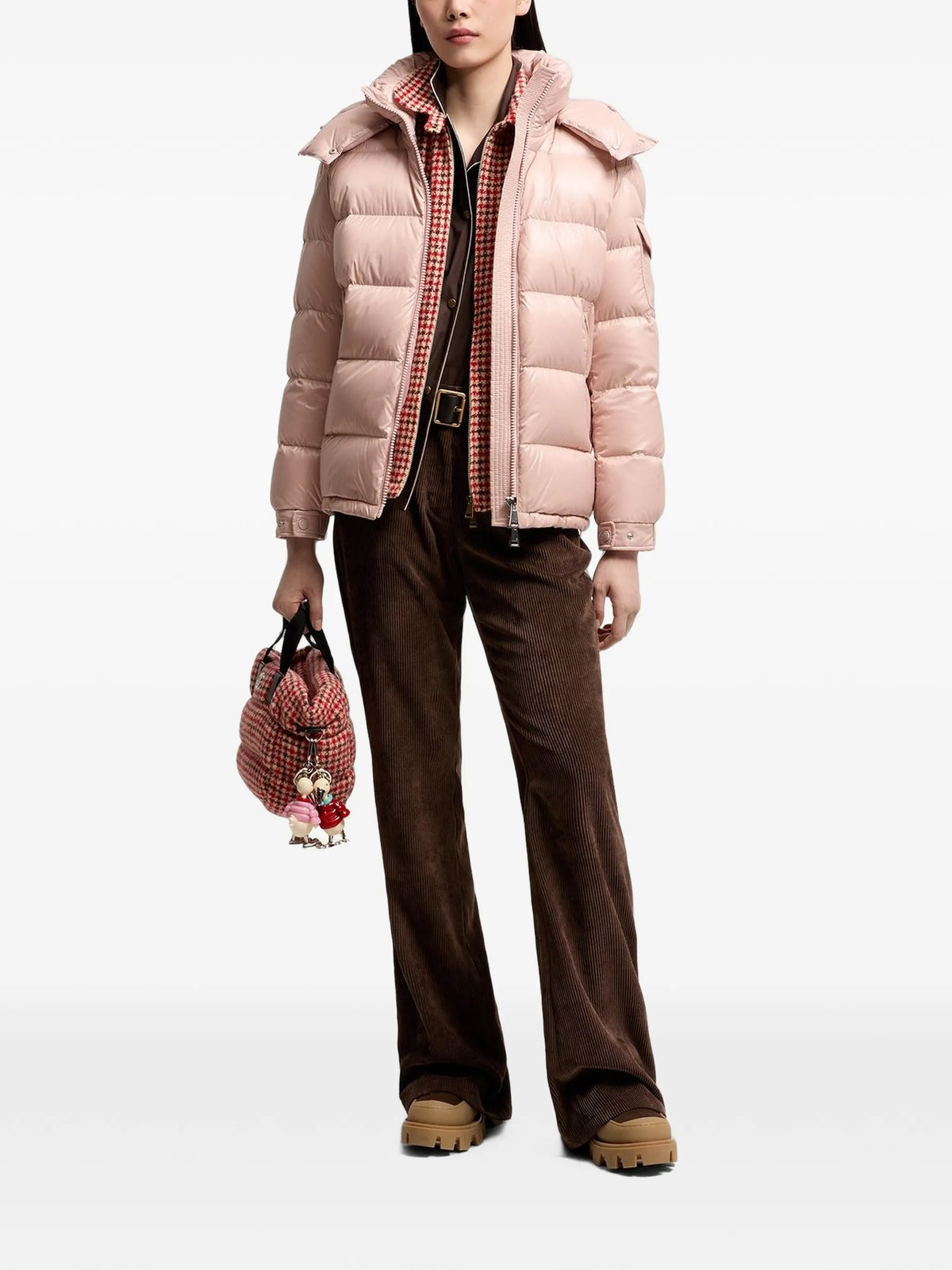 Maire hooded short down jacket