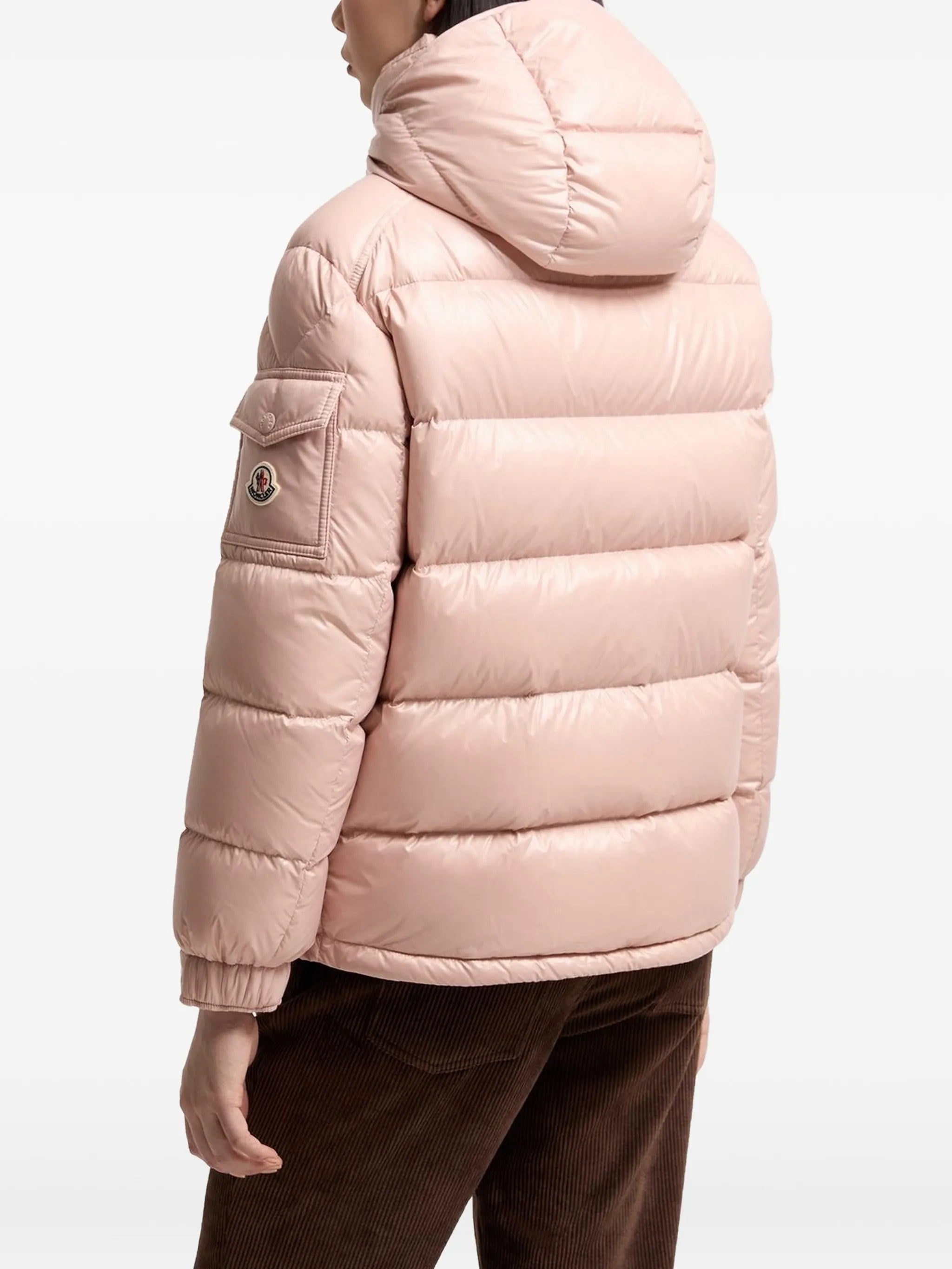 Maire hooded short down jacket