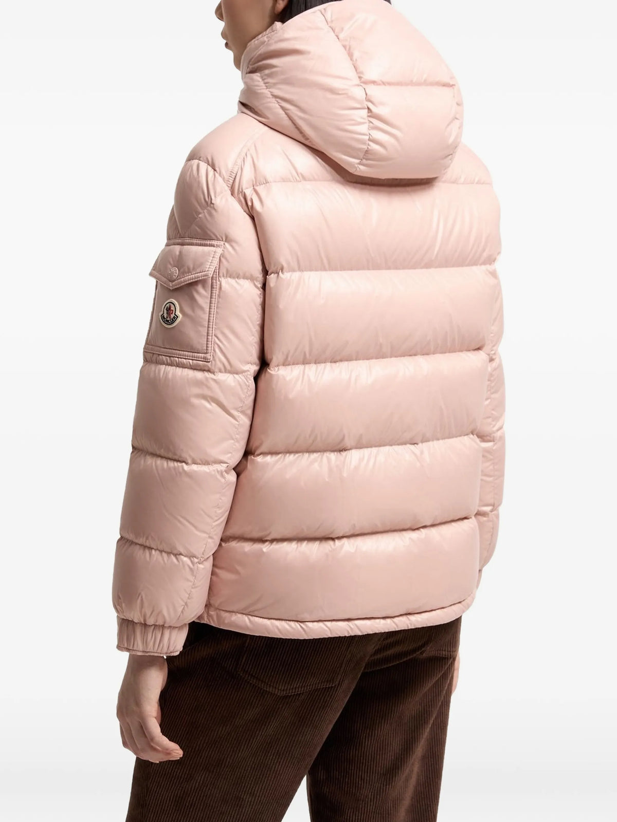 Maire hooded short down jacket