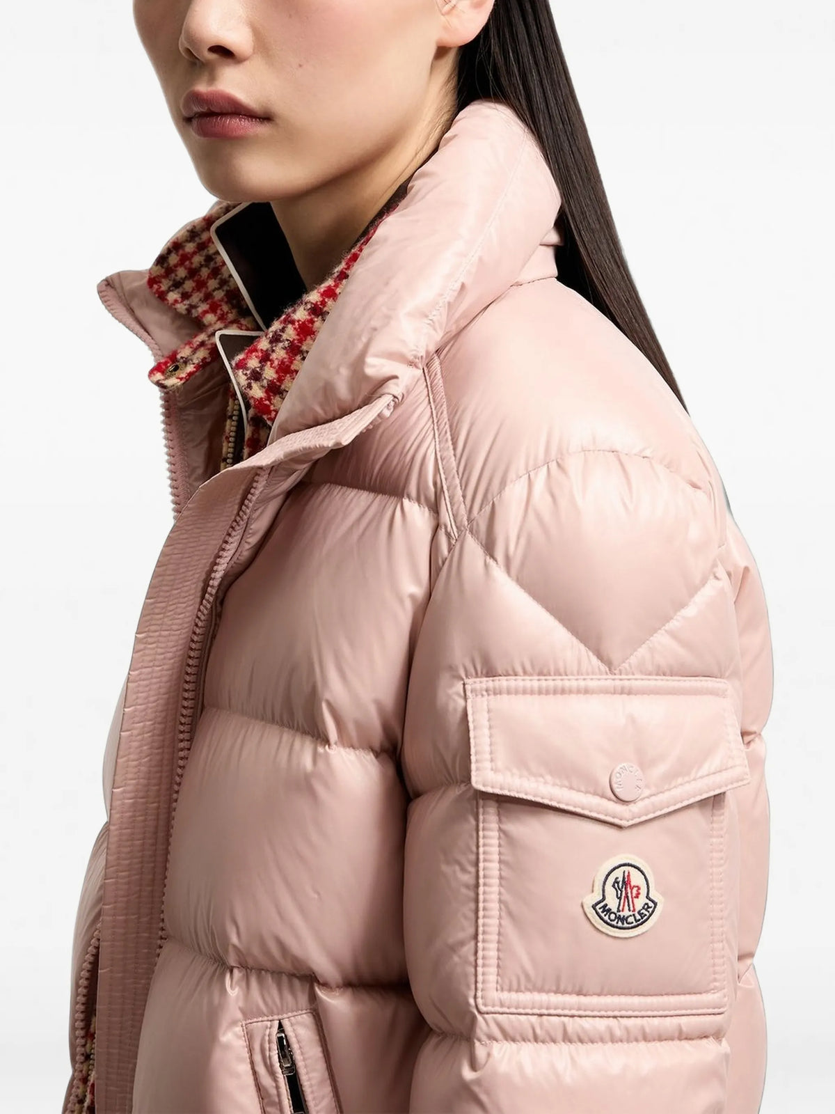 Maire hooded short down jacket