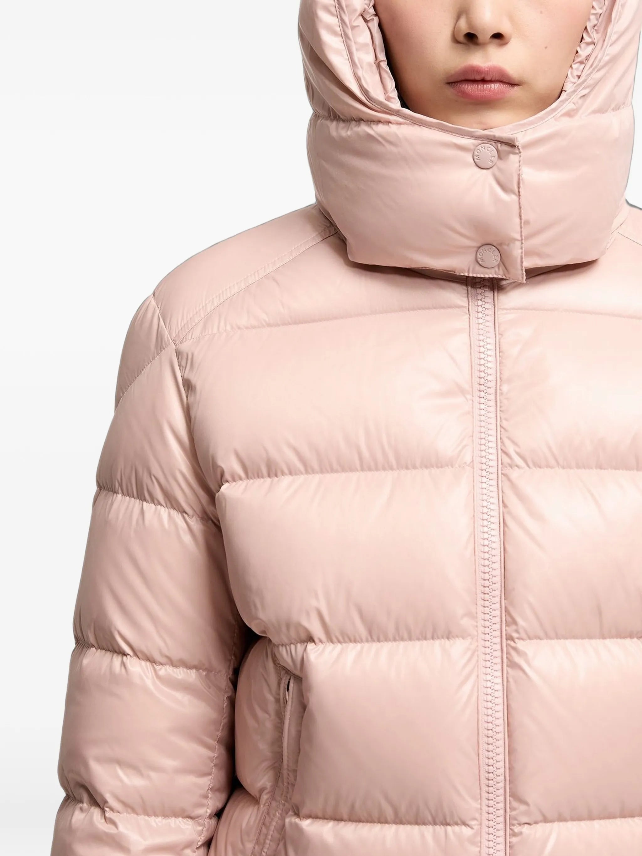 Maire hooded short down jacket