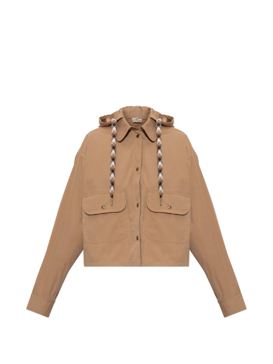 hooded cropped jacket