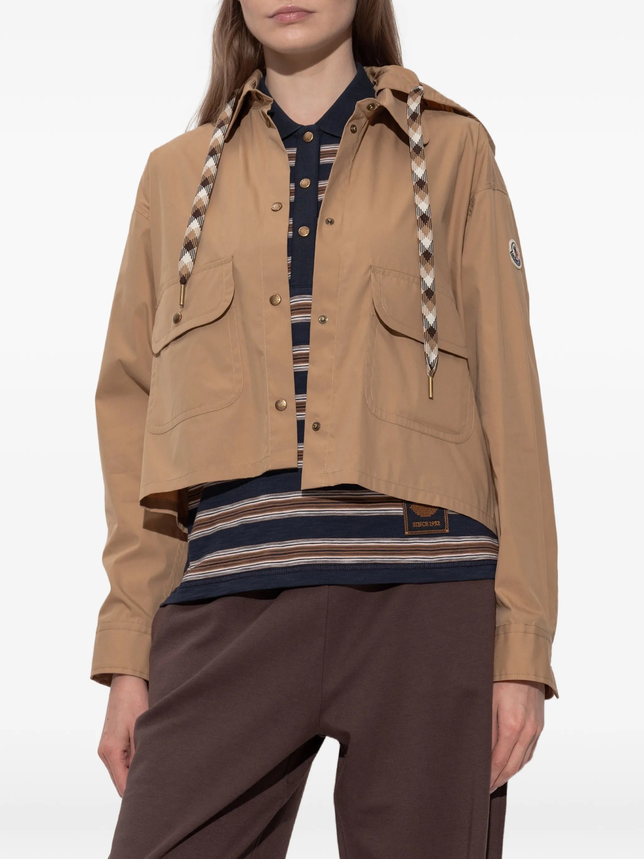 hooded cropped jacket