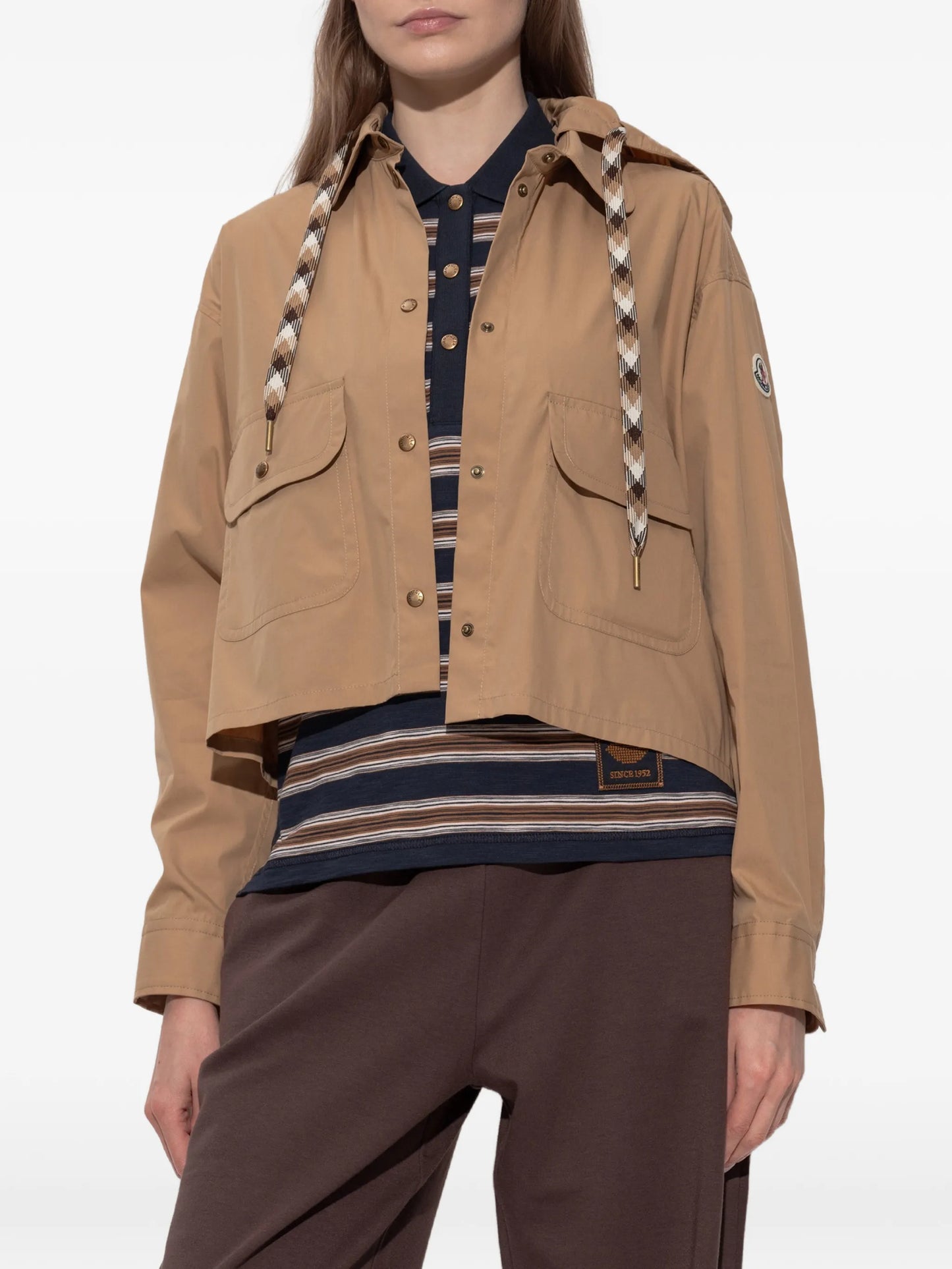hooded cropped jacket