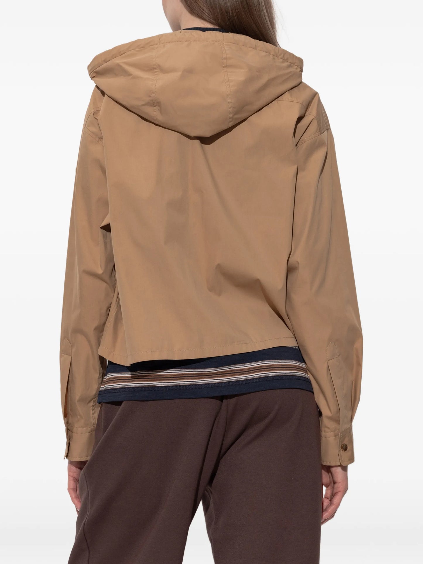 hooded cropped jacket