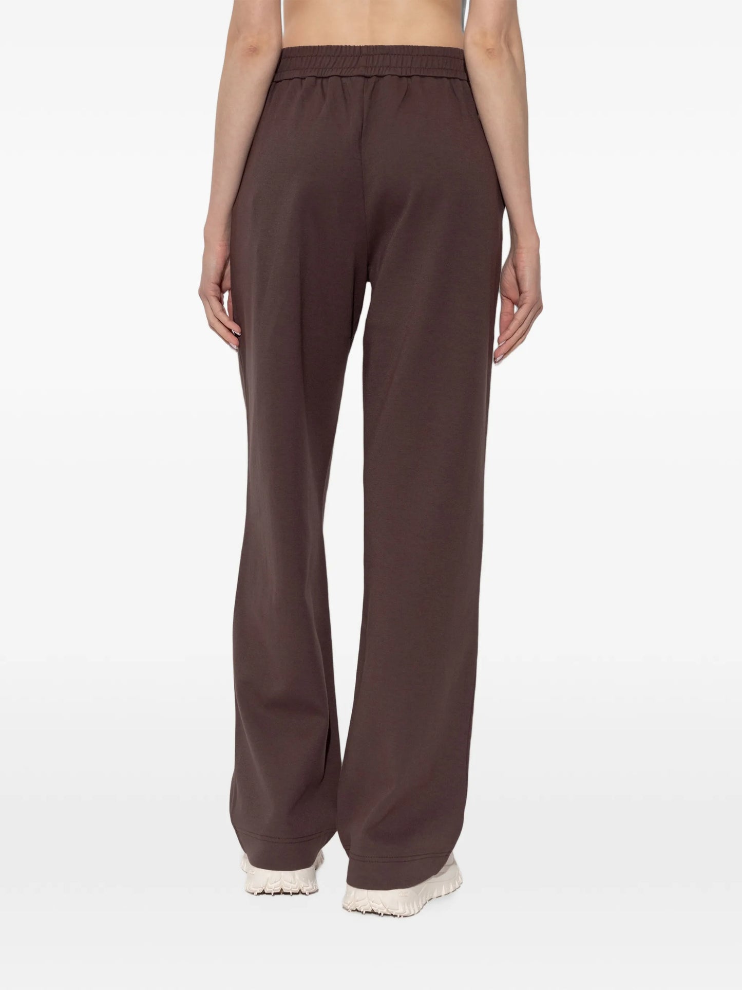 logo-patch wide-leg track trousers
