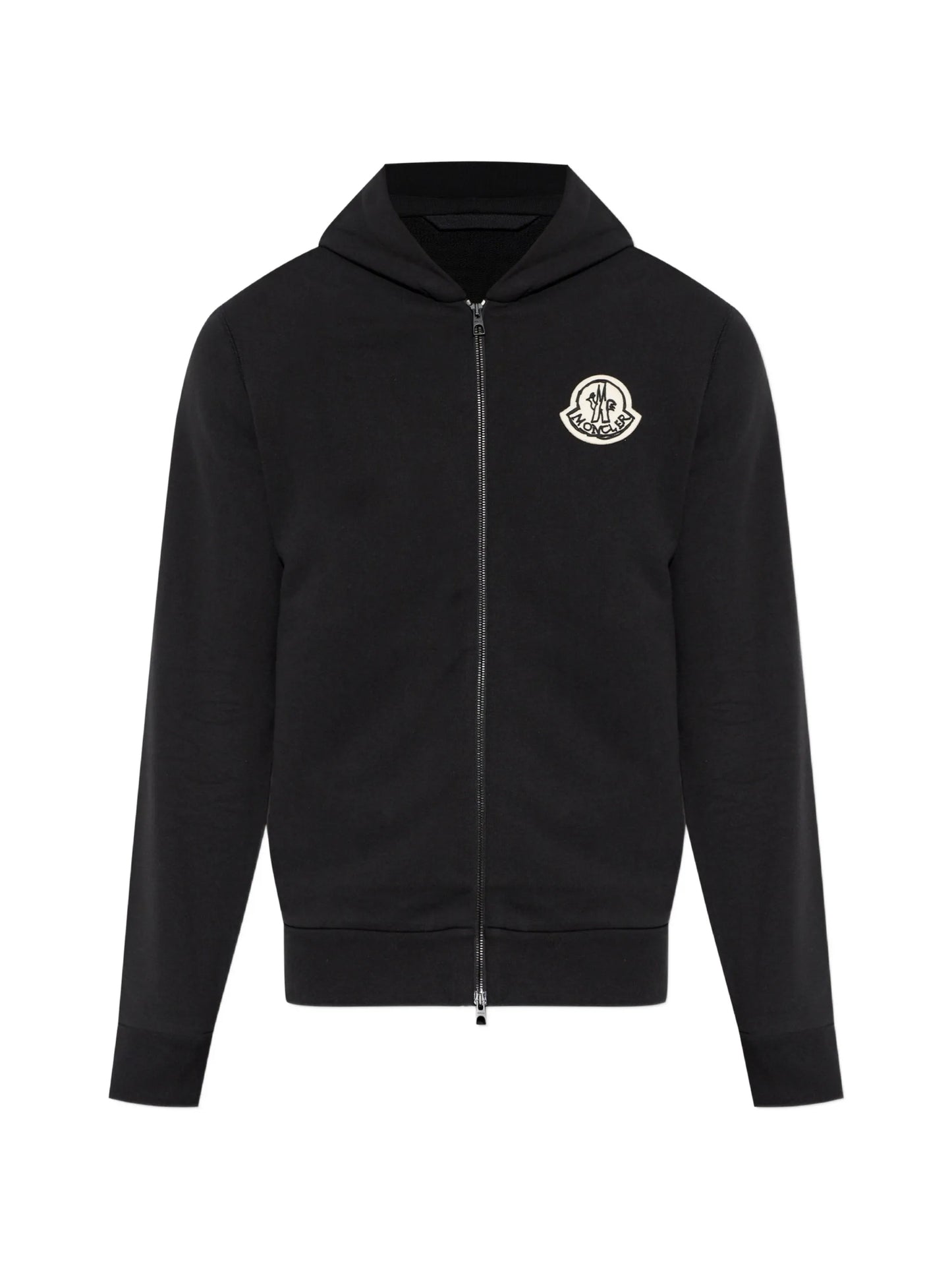 logo-patch zip-up hoodie