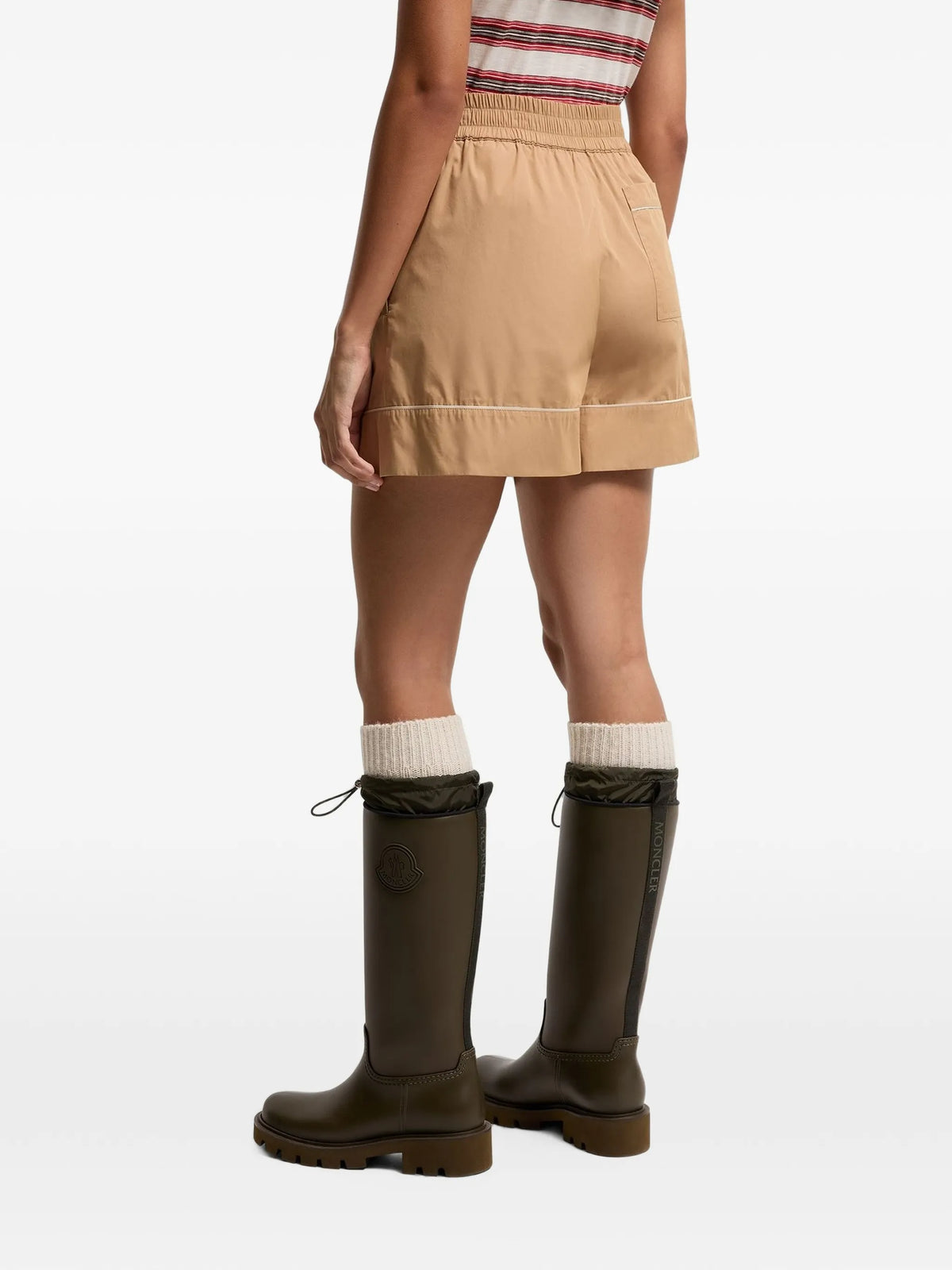 tailored cotton blend shorts