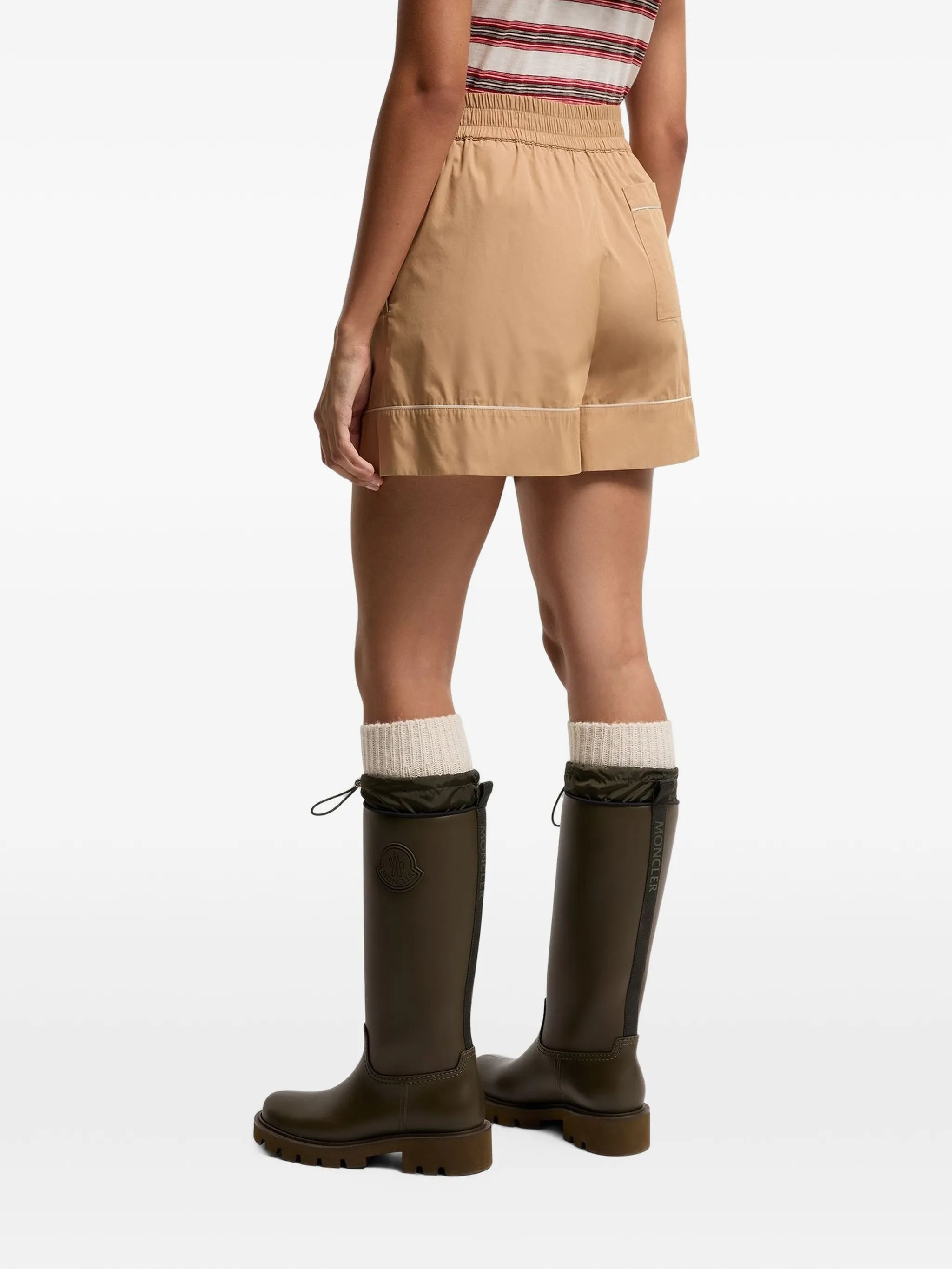 tailored cotton blend shorts