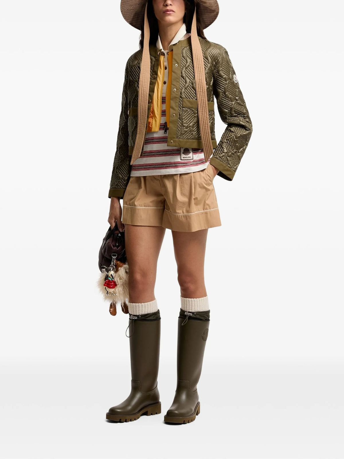 tailored cotton blend shorts