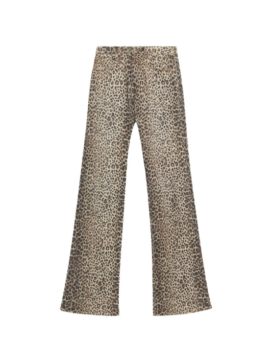 leopard-print Jane jeans