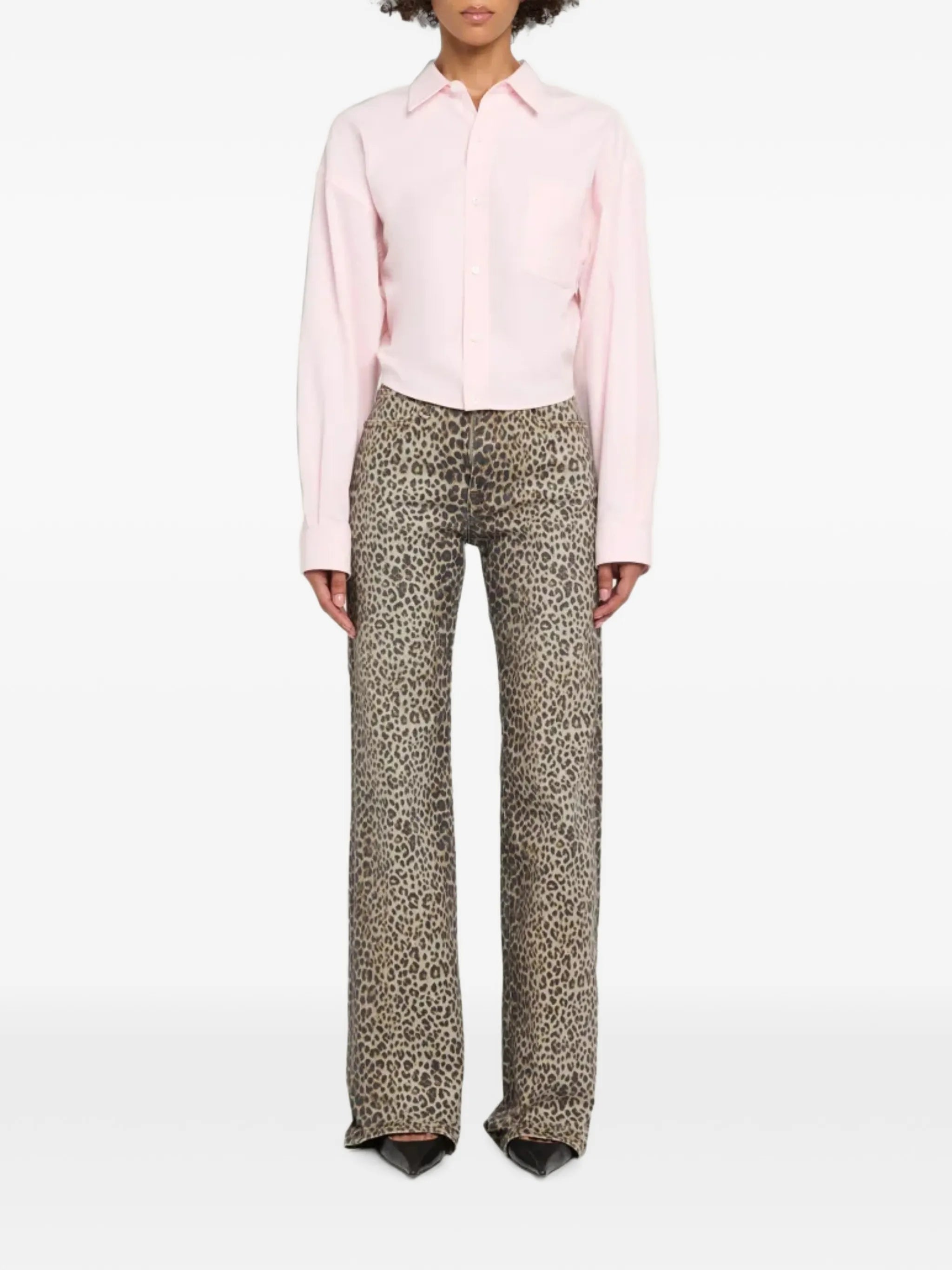 leopard-print Jane jeans