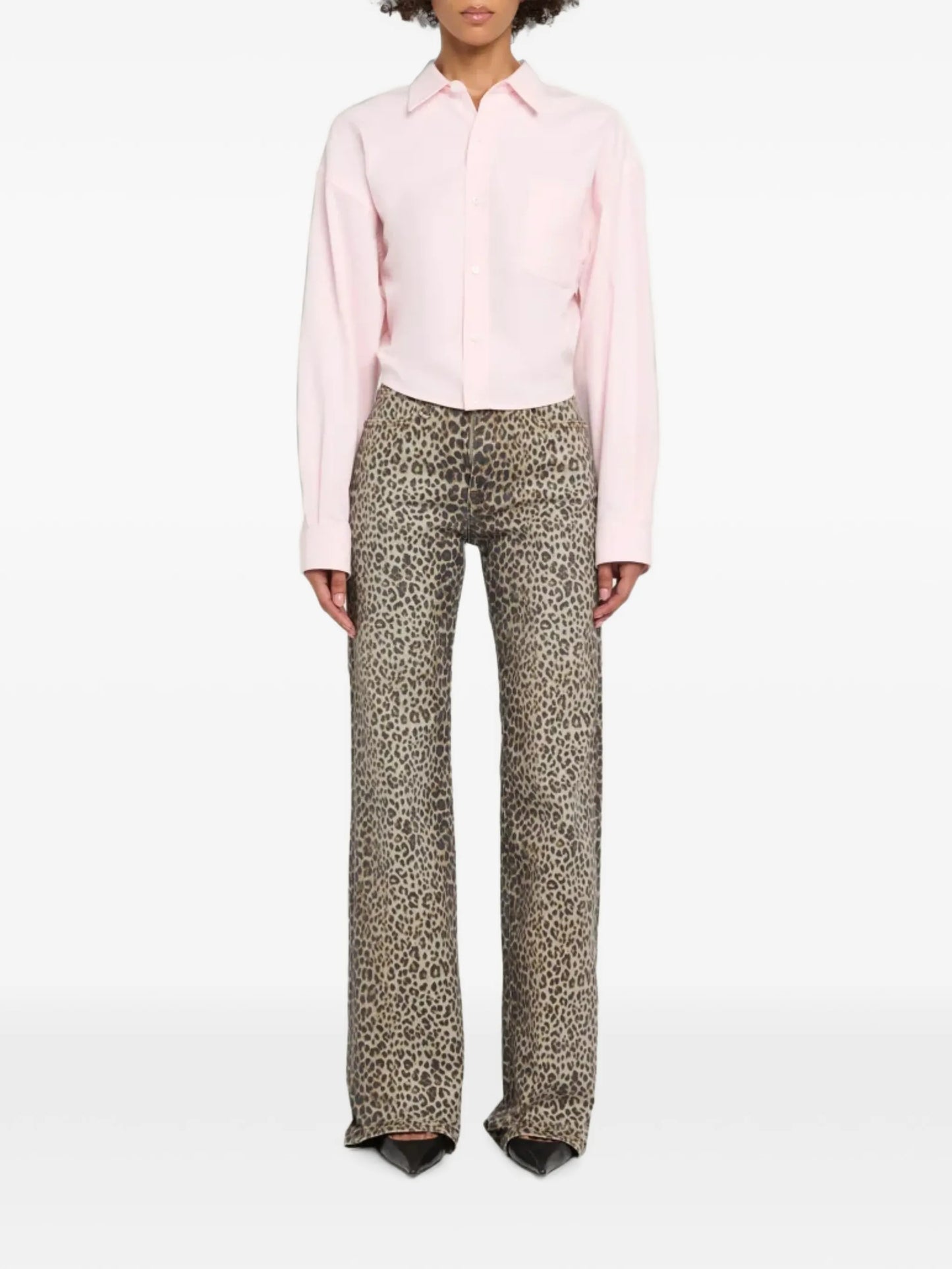 leopard-print Jane jeans