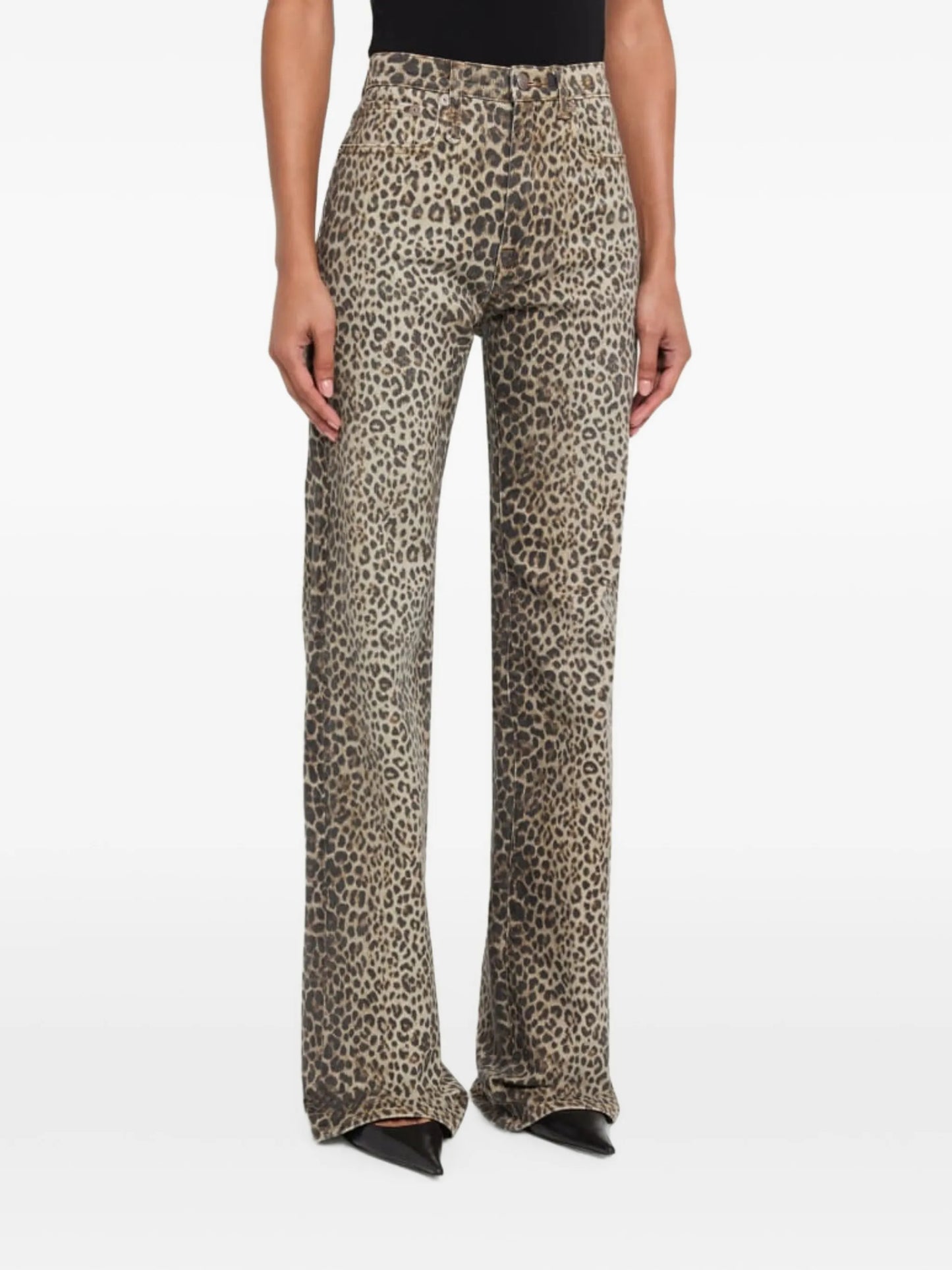 leopard-print Jane jeans