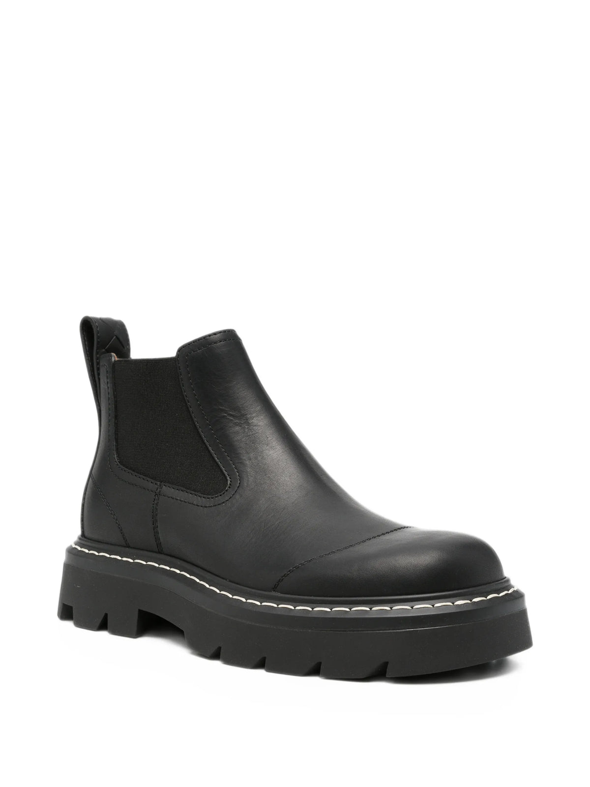 Military leather ankle boots