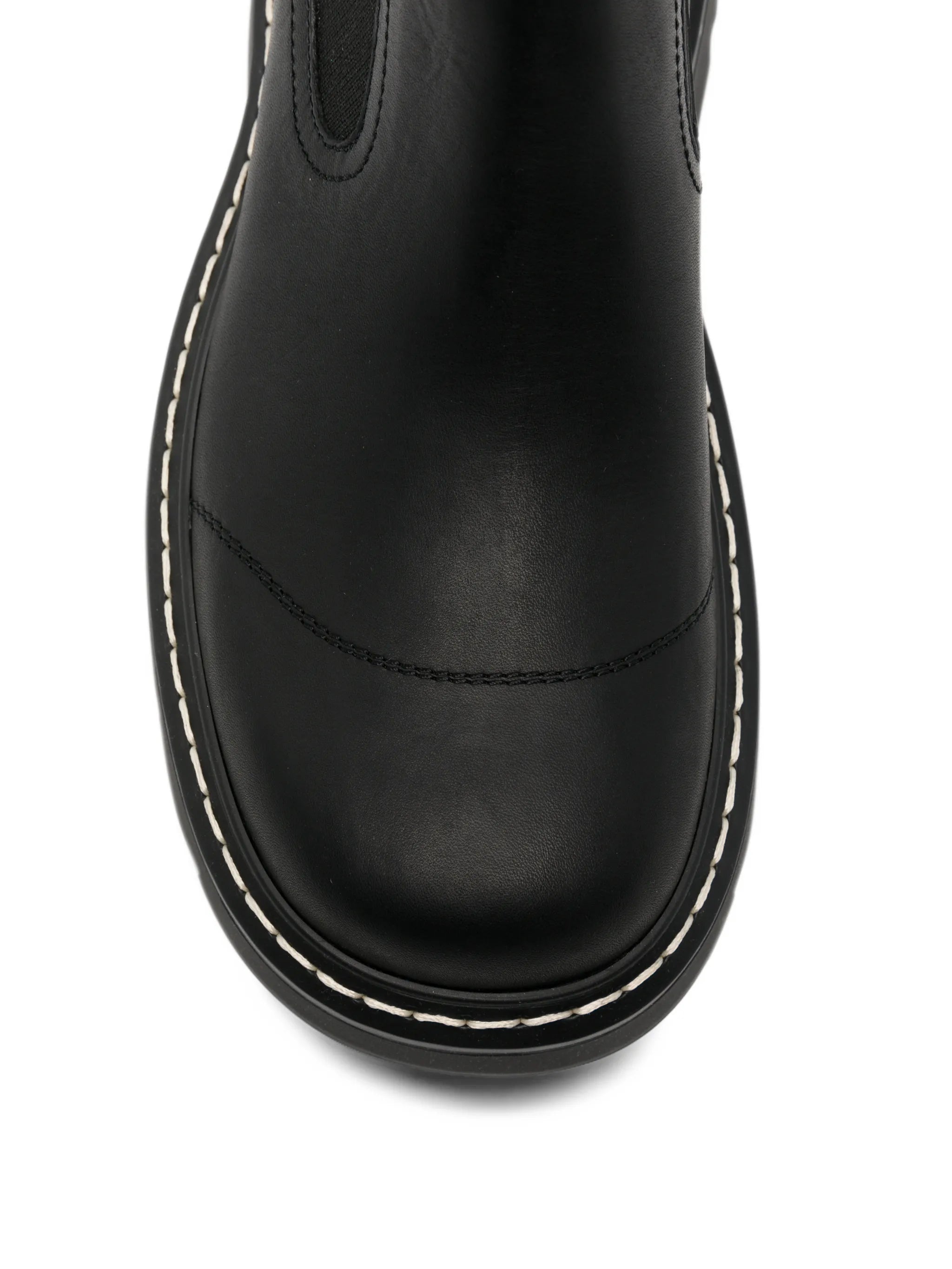 Military leather ankle boots