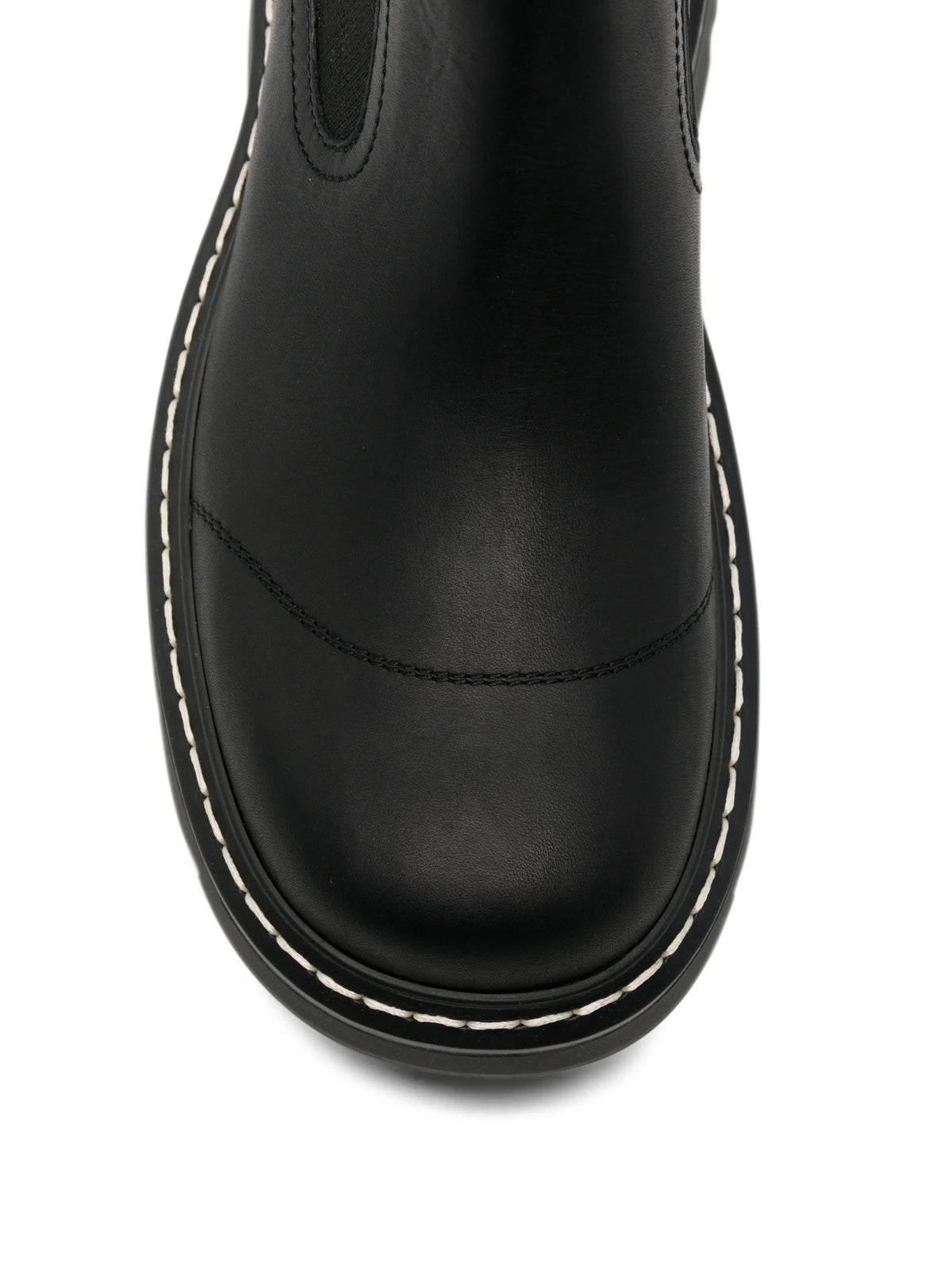 Military leather ankle boots