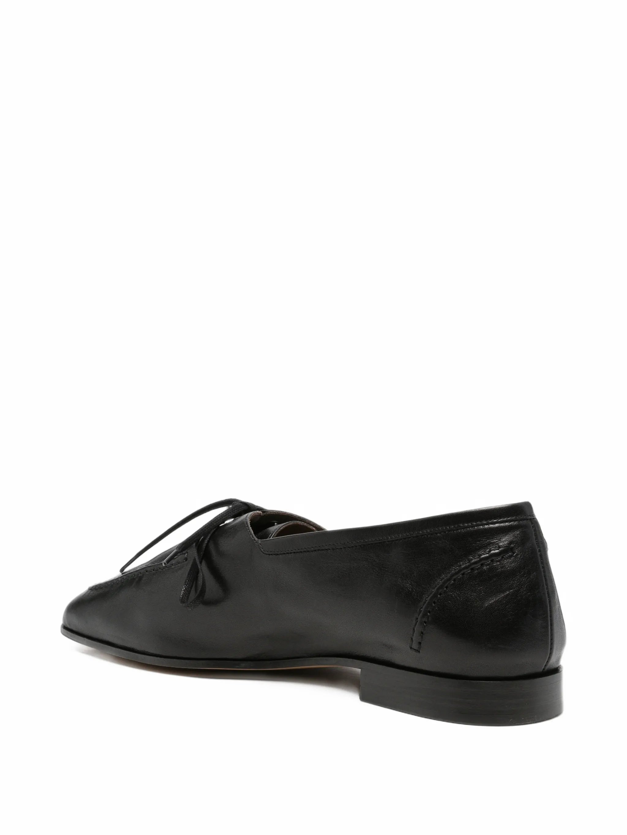 crinkled-nappa lace-up loafers