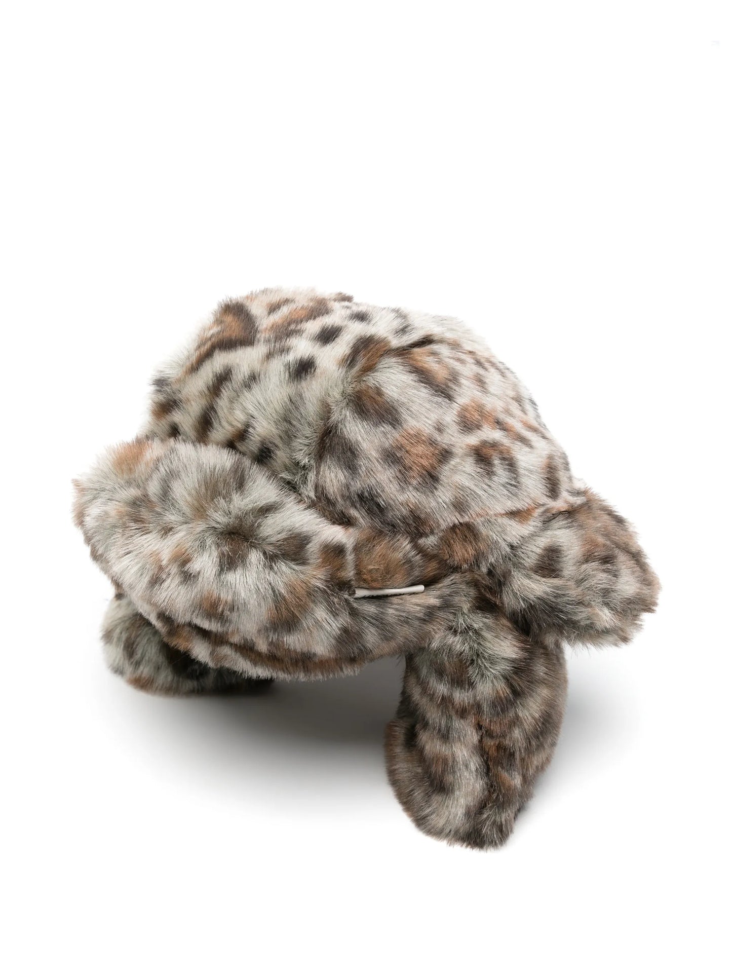 leopard-print trapper hat