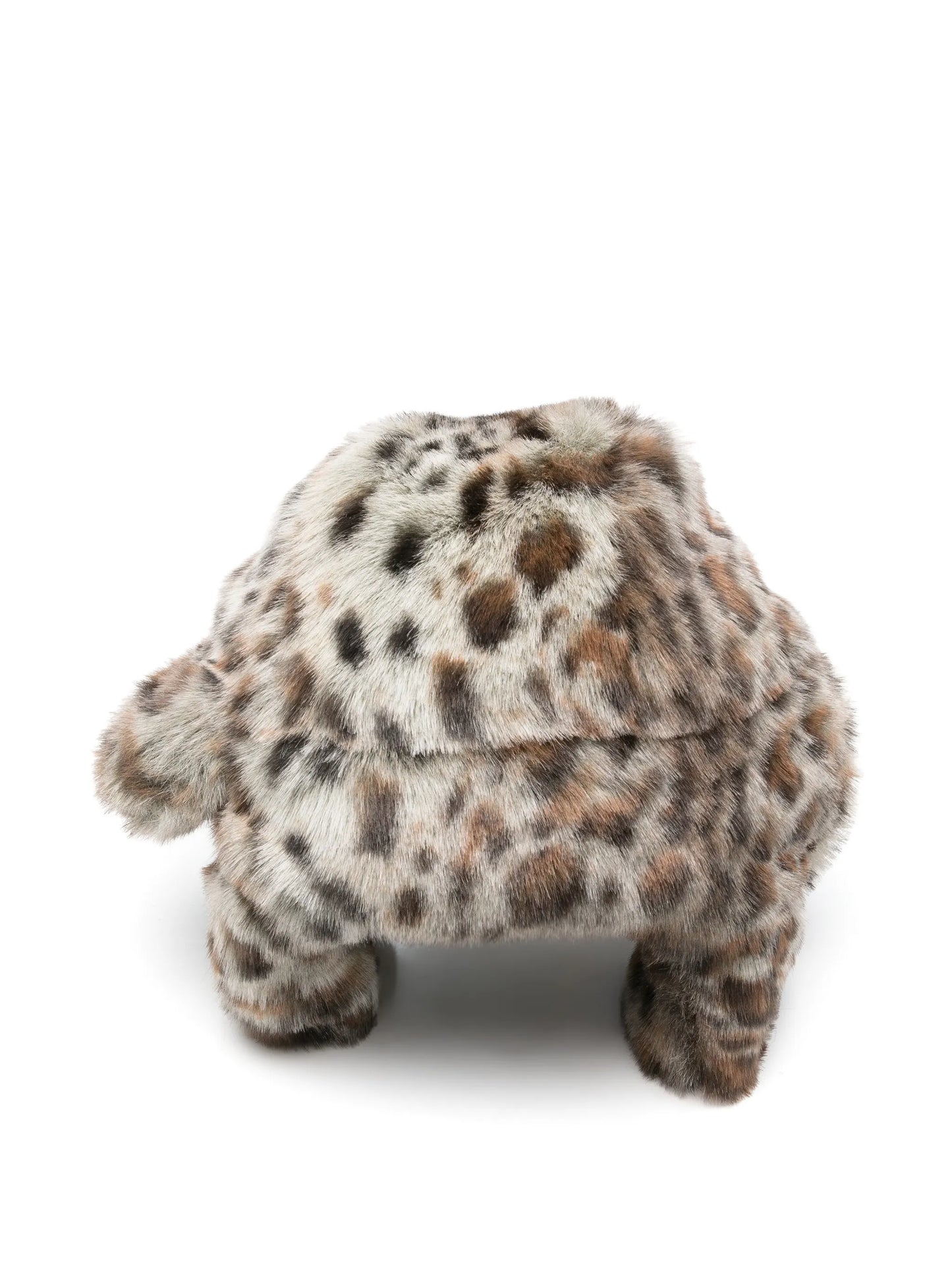 leopard-print trapper hat