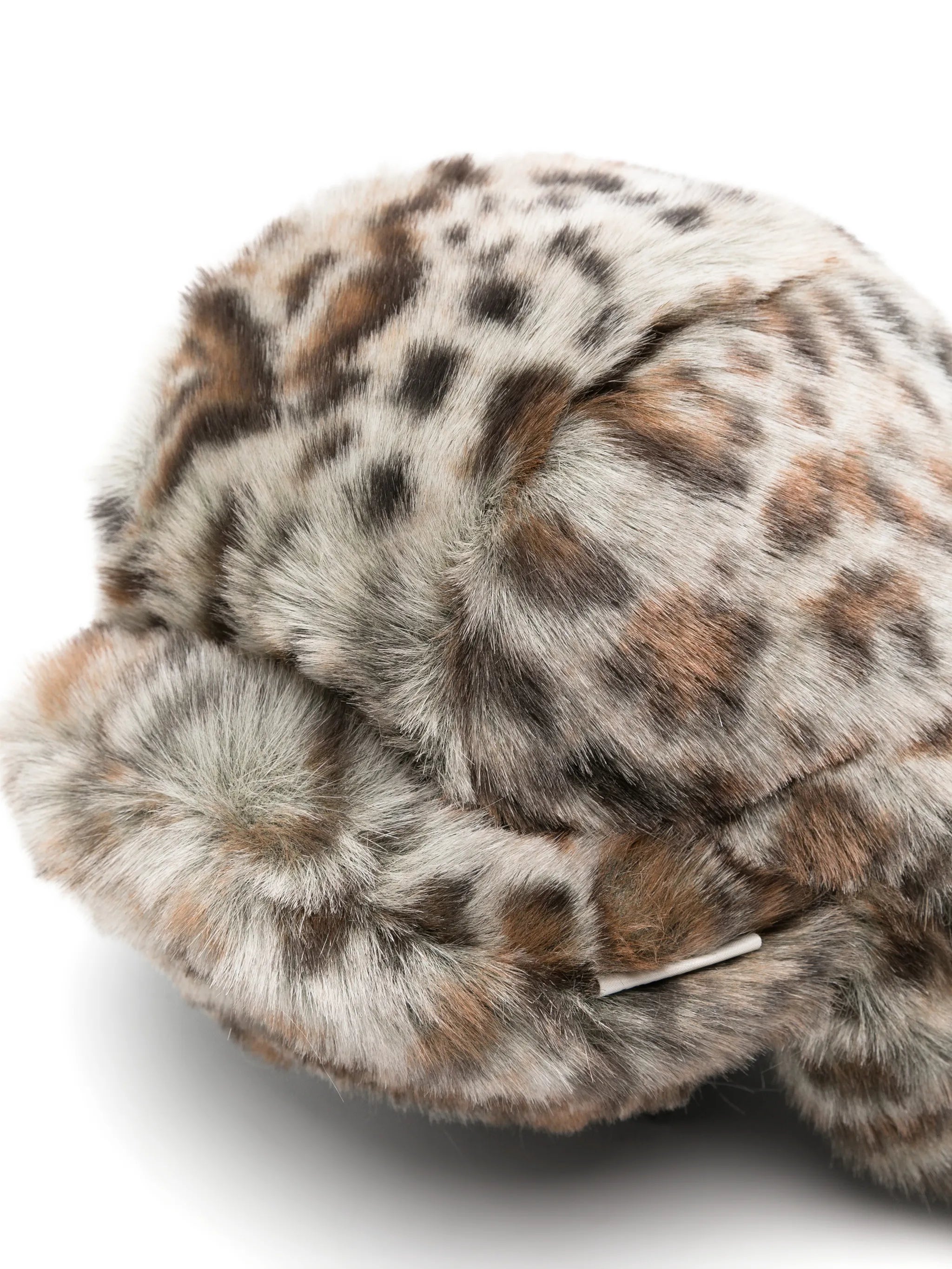 leopard-print trapper hat