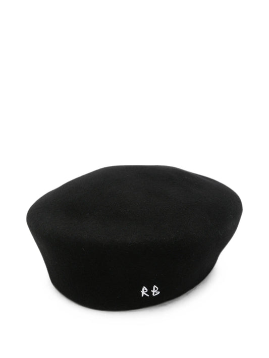 logo-embroidered beret