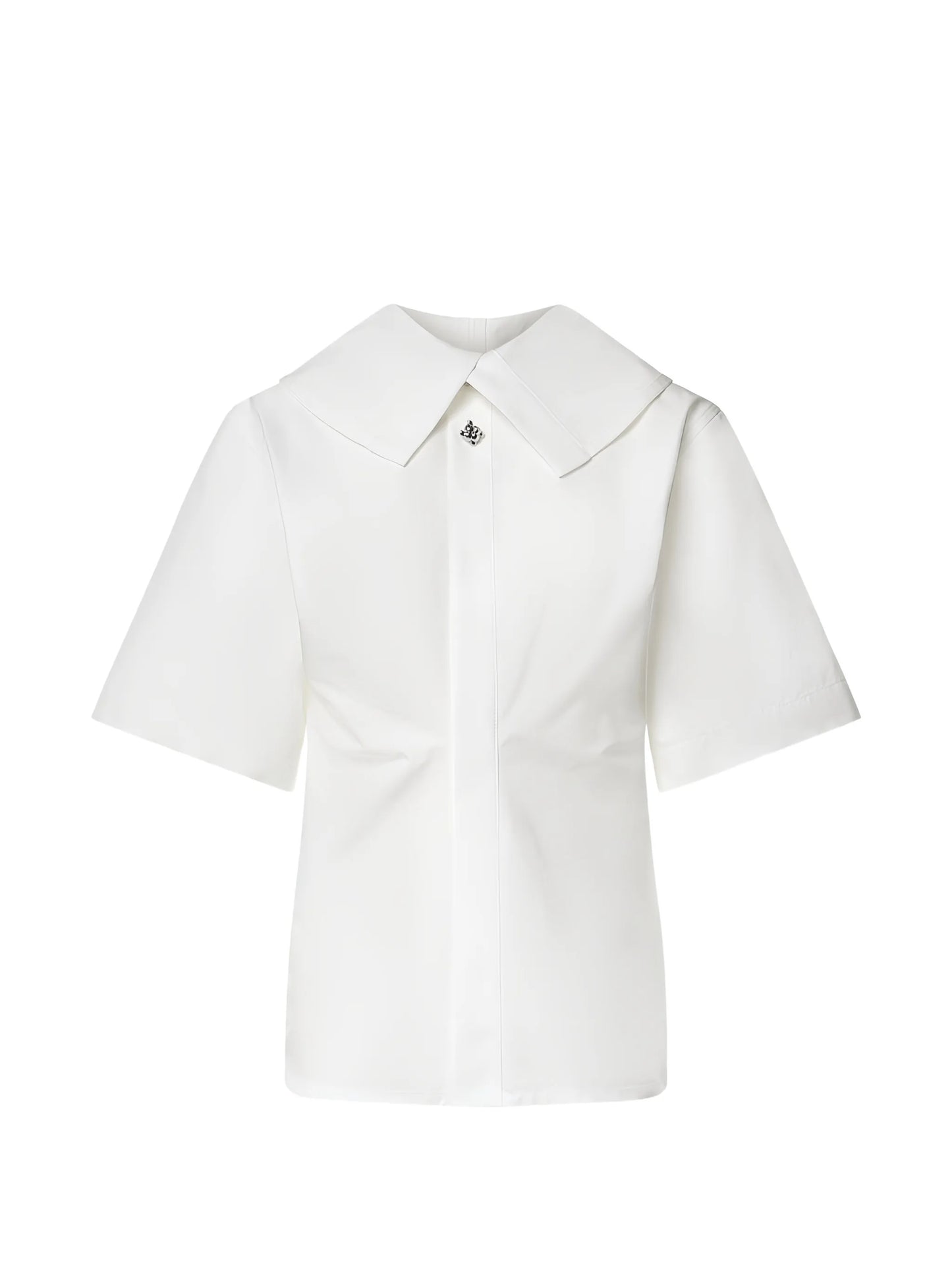 oversized-collar blouse
