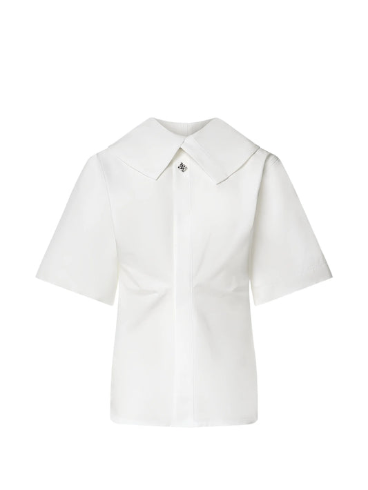 oversized-collar blouse
