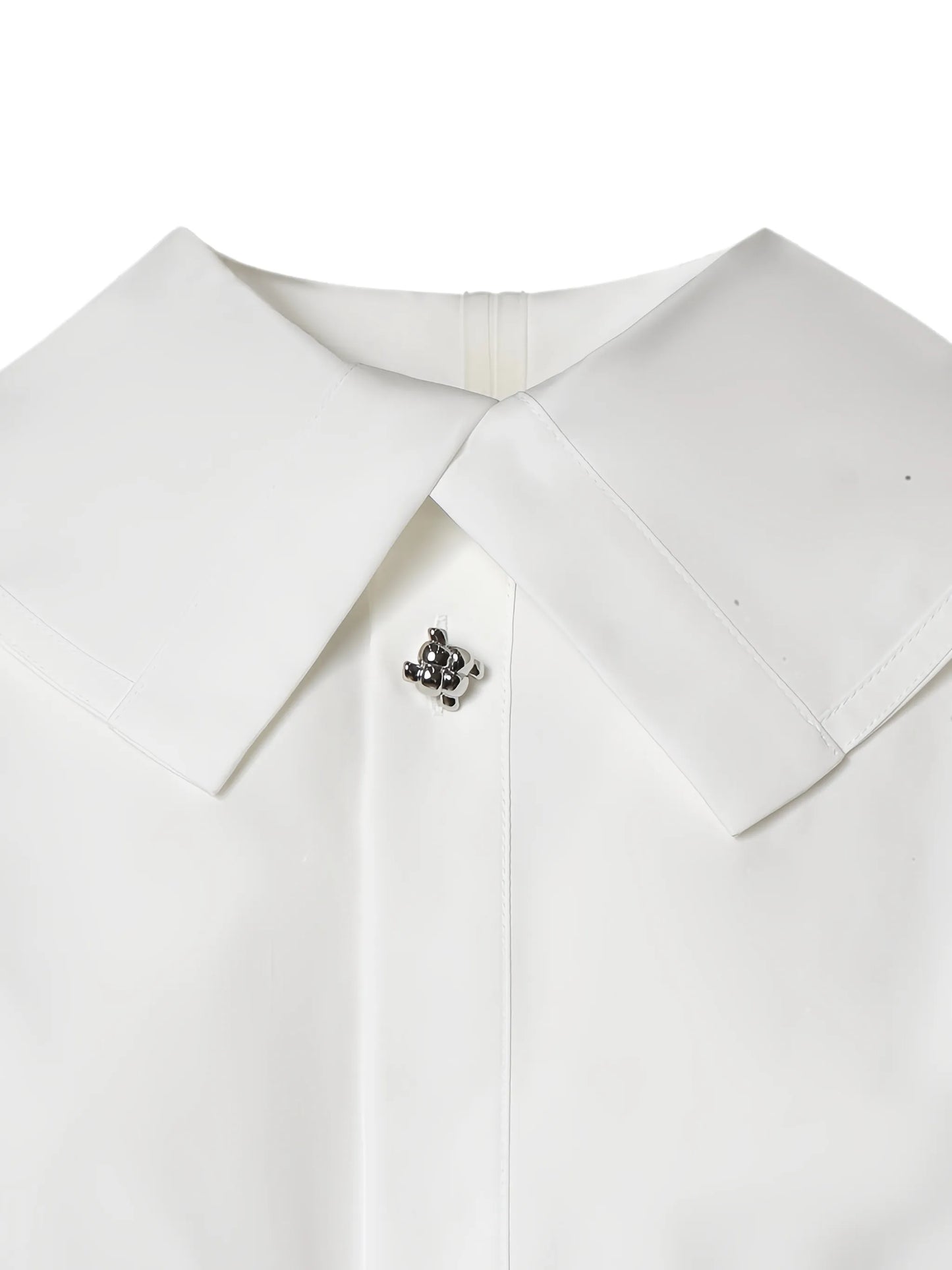 oversized-collar blouse