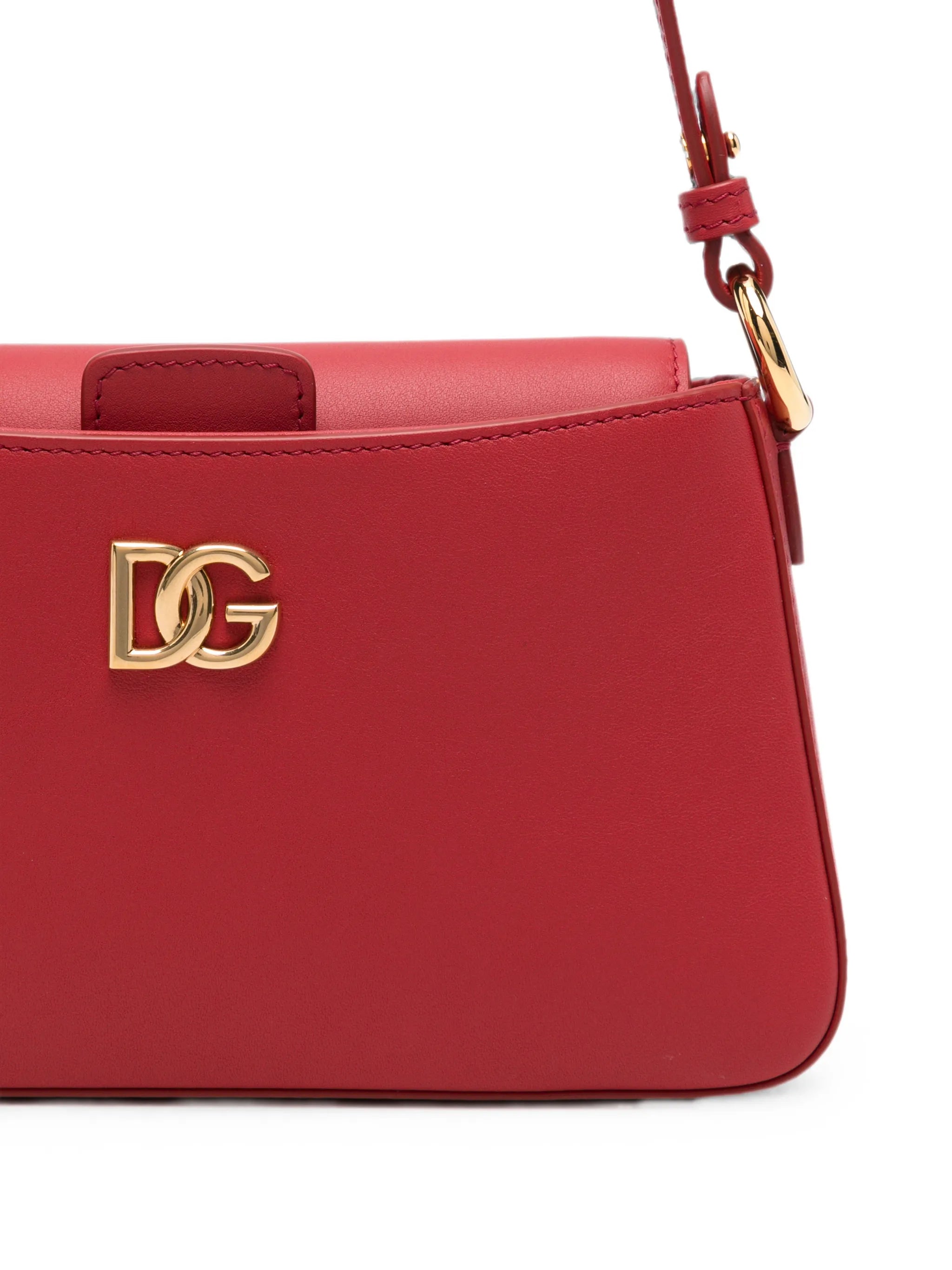 logo-embellished leather phone bag