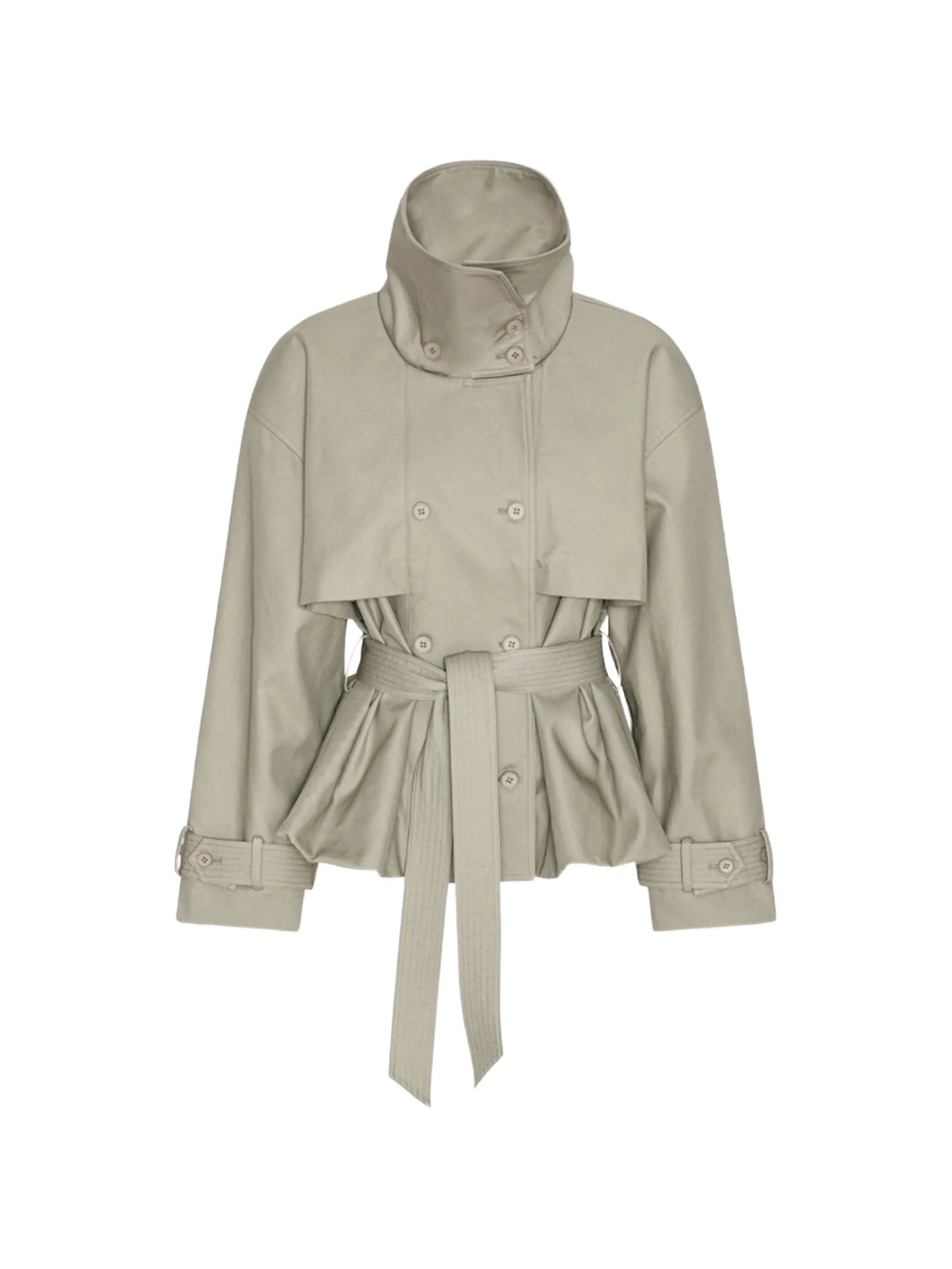totate belted double-breasted jacket