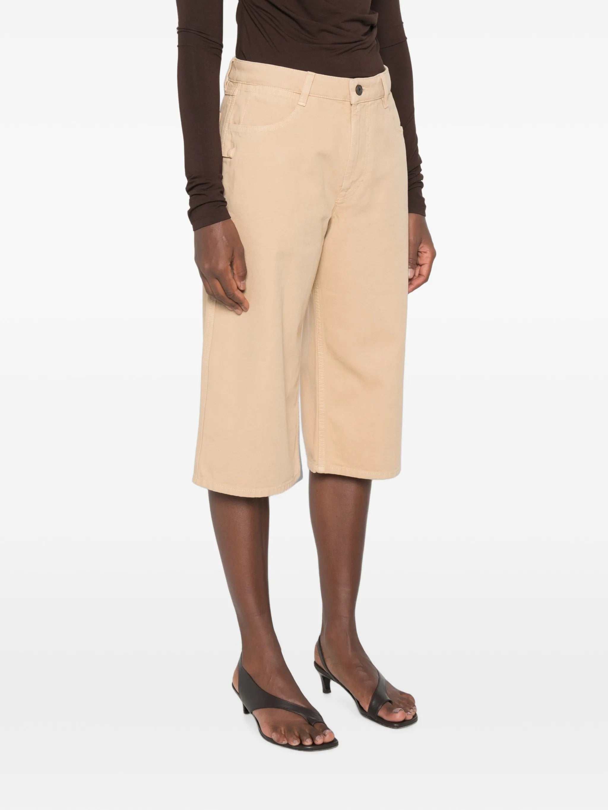 five-pocket bermuda shorts in heavy garment-dyed broken twill