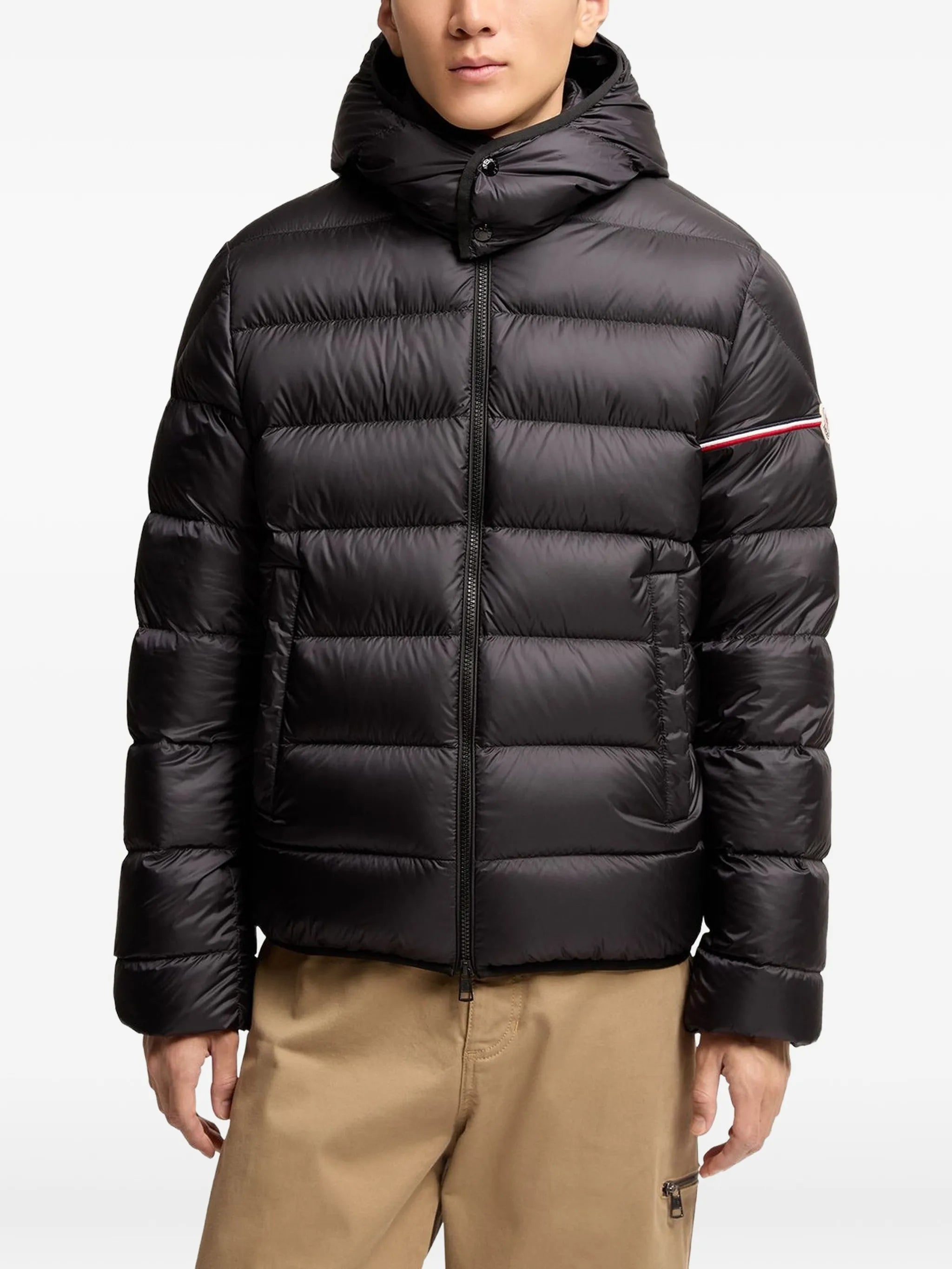 Ravenlock hooded short down jacket