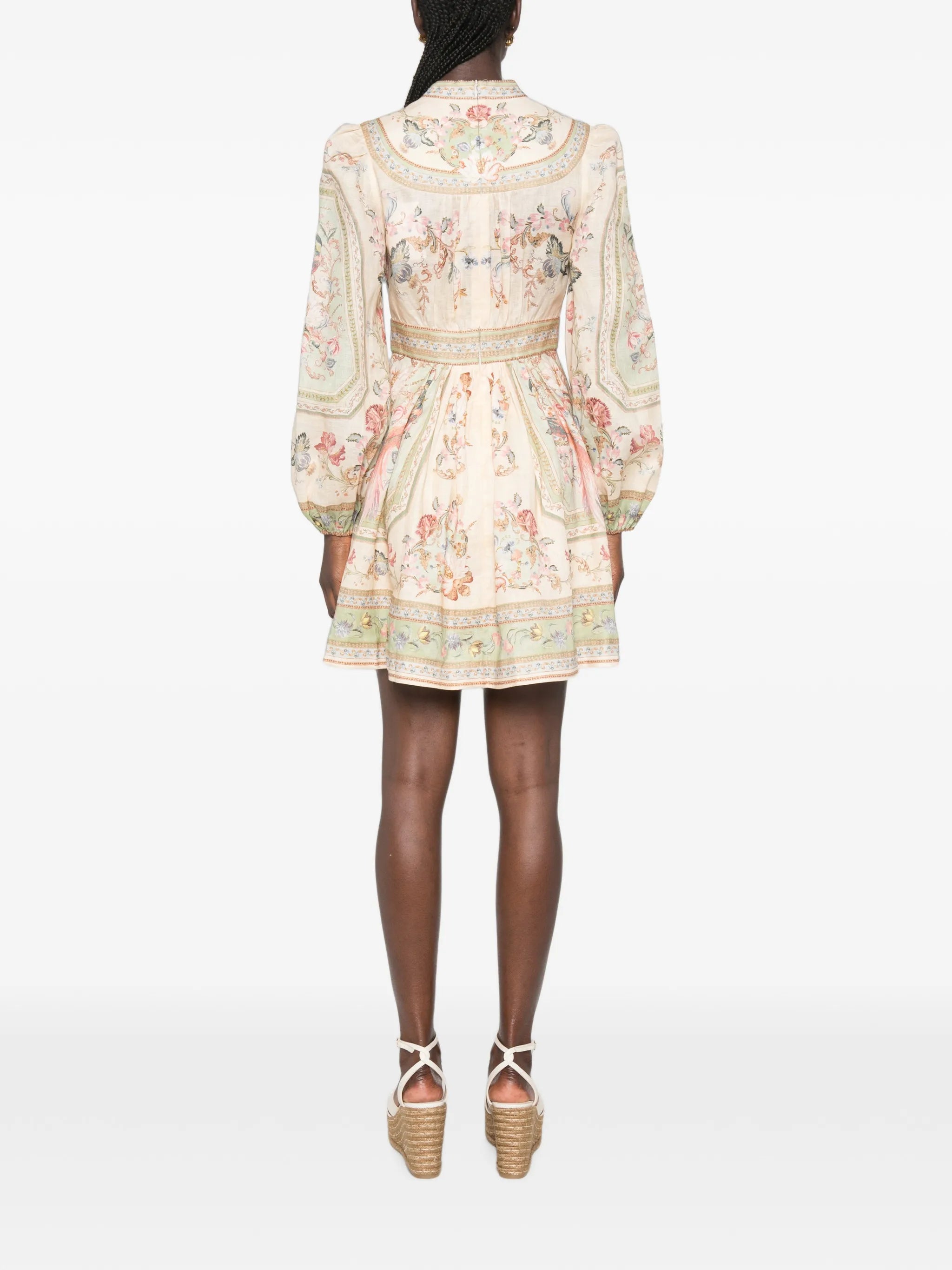 Roselight floral-print mini dress