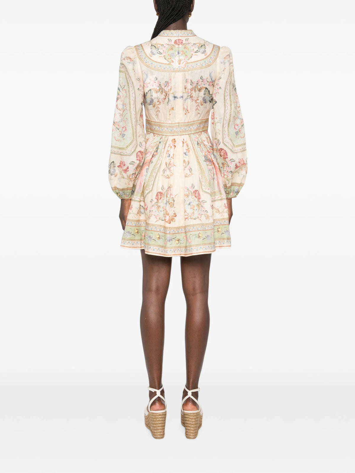 Roselight floral-print mini dress