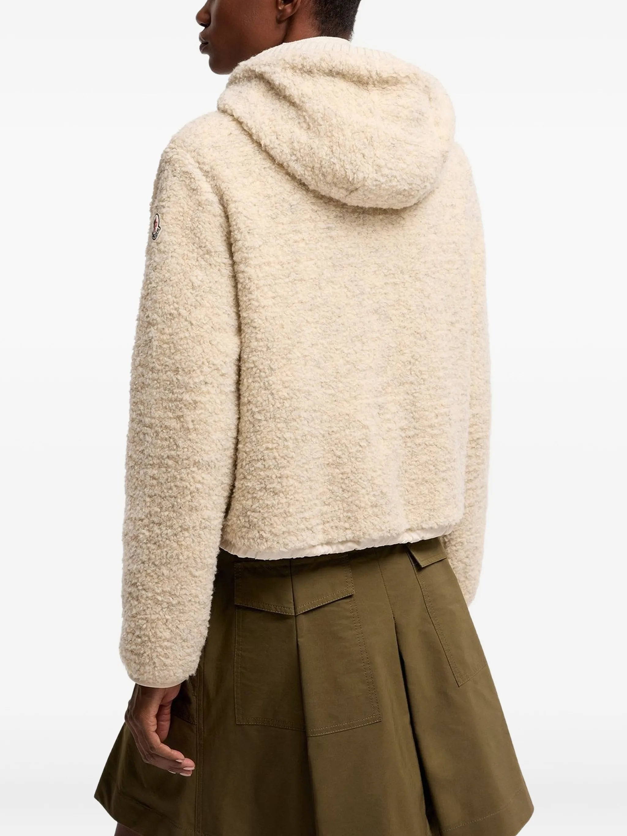 Teddy quilted fleece-texture jacket