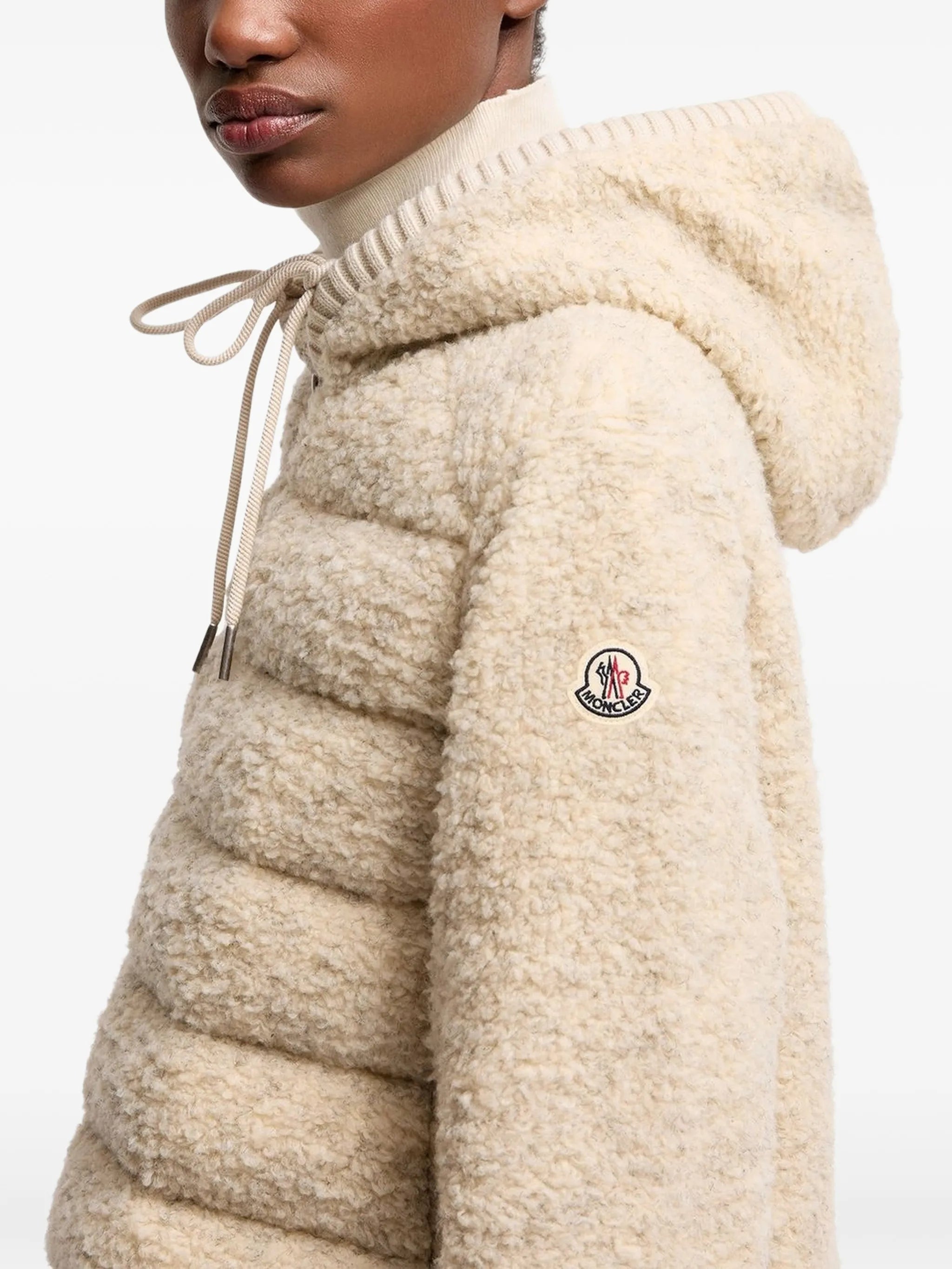 Teddy quilted fleece-texture jacket