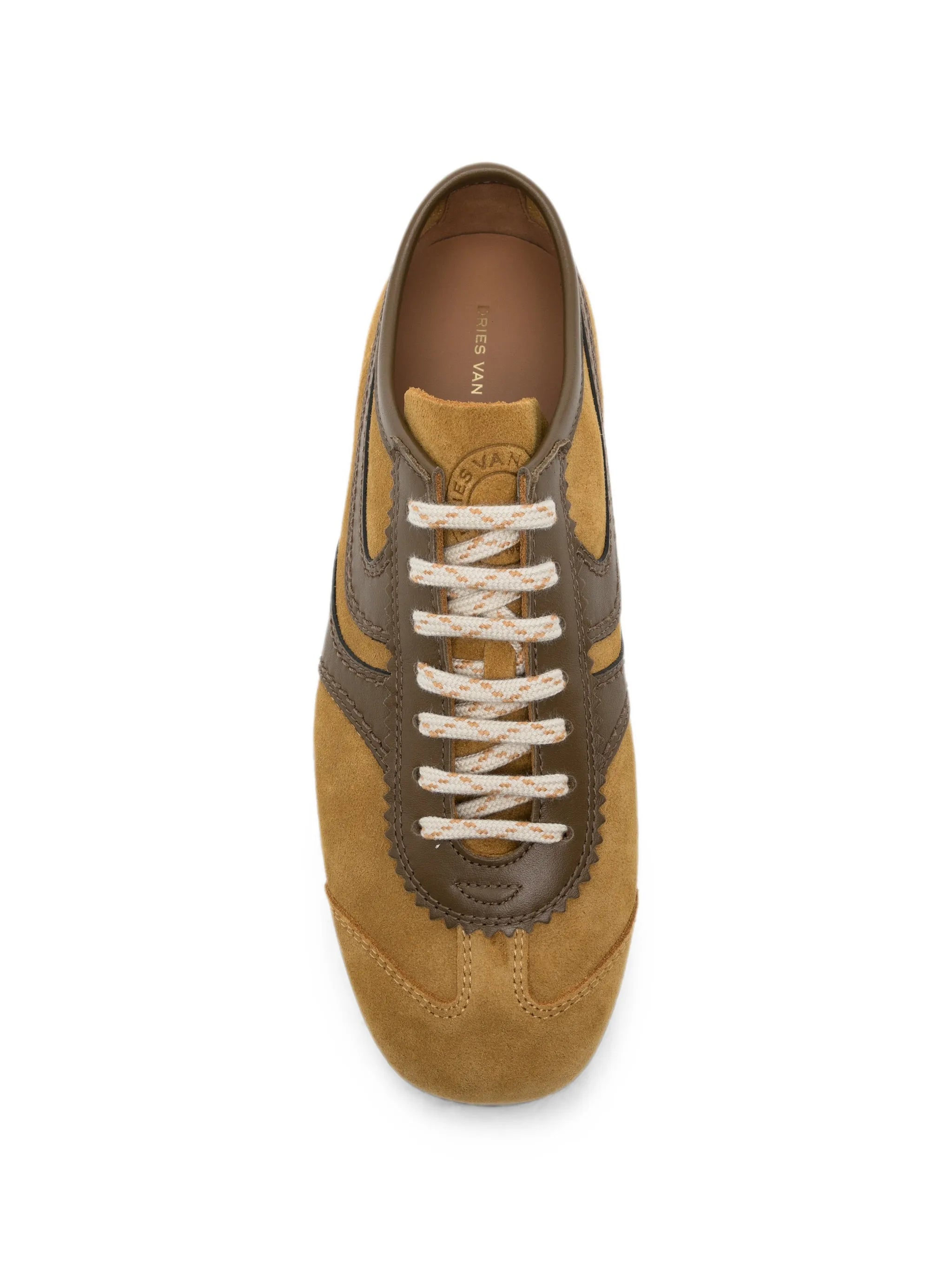 leather trimmed suede sneakers
